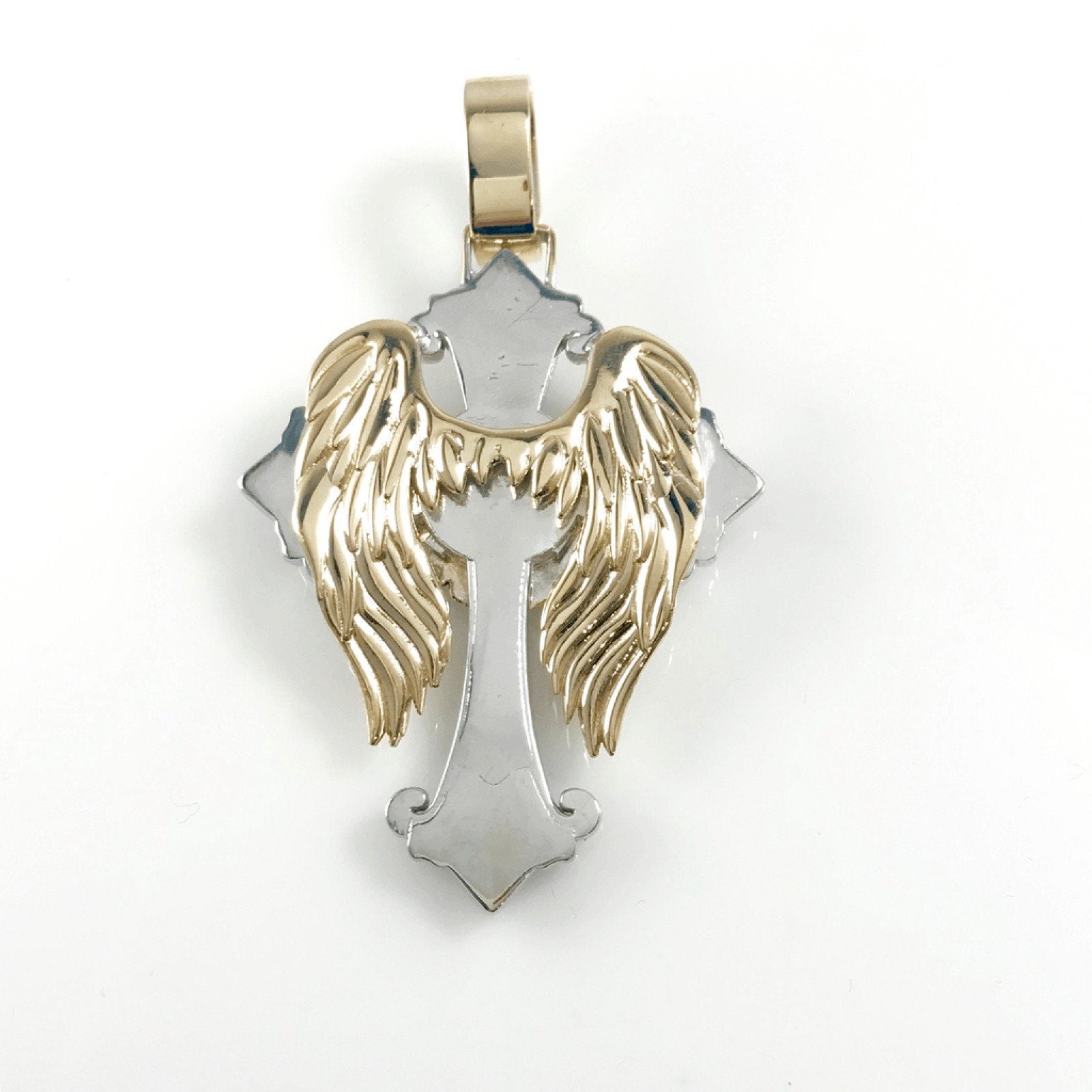 Lion Head Diamond Cross Pendant