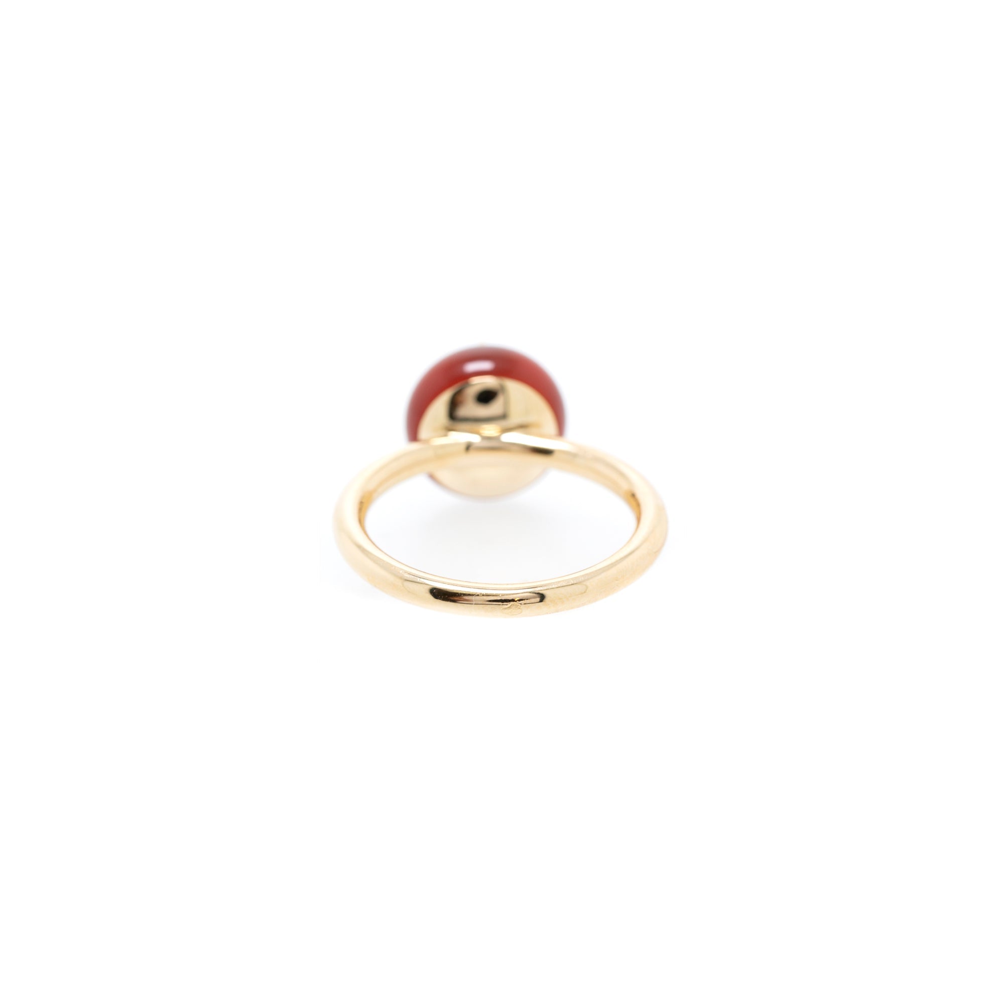 Louis Vuitton 18k Gold Carnelian & Diamond B. Blossom Ring w/ Box