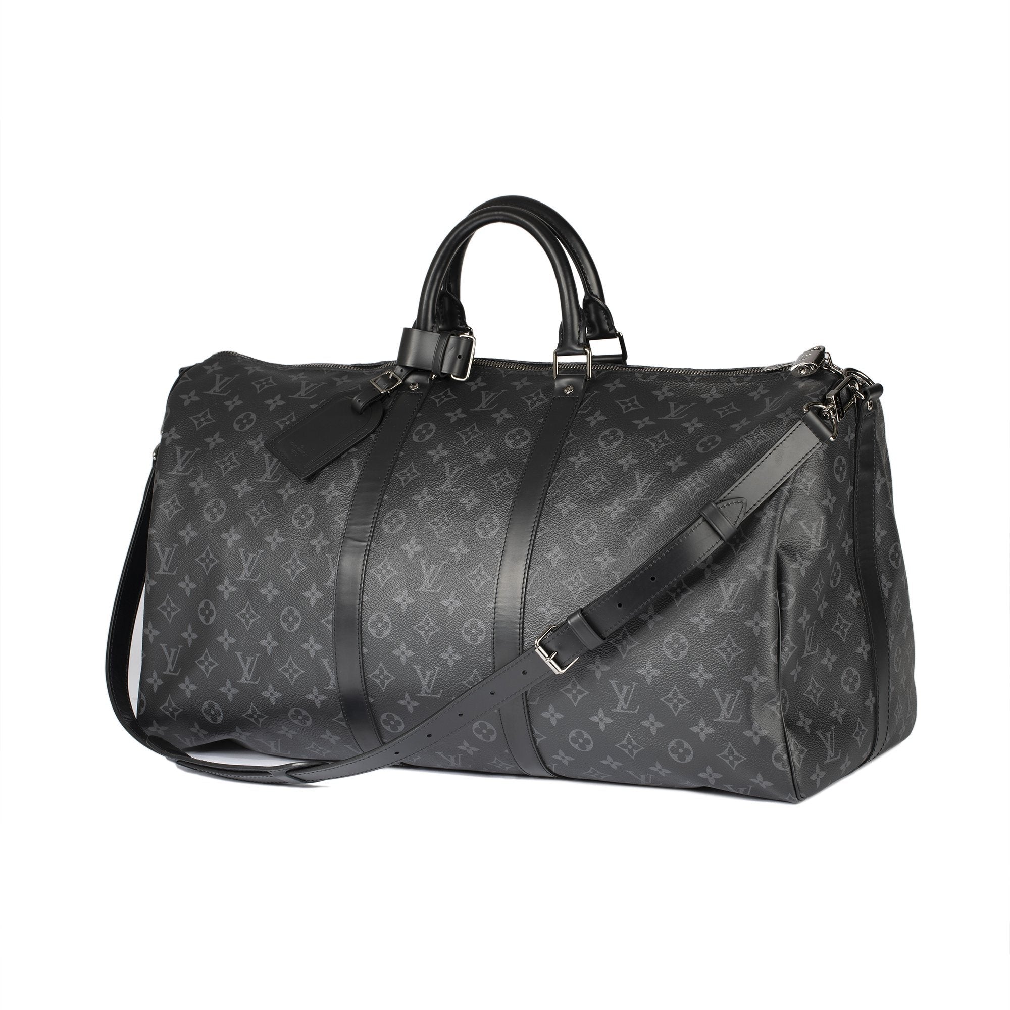 Louis Vuitton 2019 Monogram Eclipse Keepall Bandouliere 55