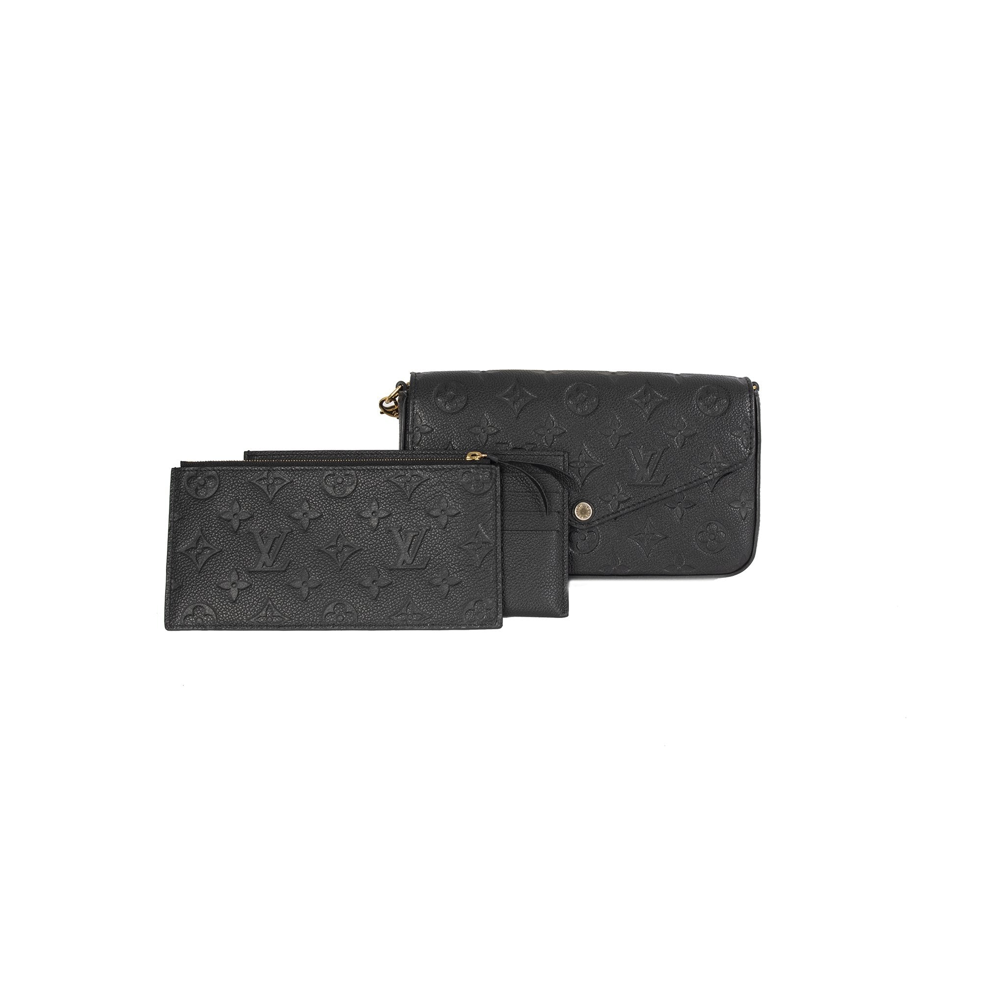 Louis Vuitton 2020 Black Monogram Empreinte Felicie Pochette Bag
