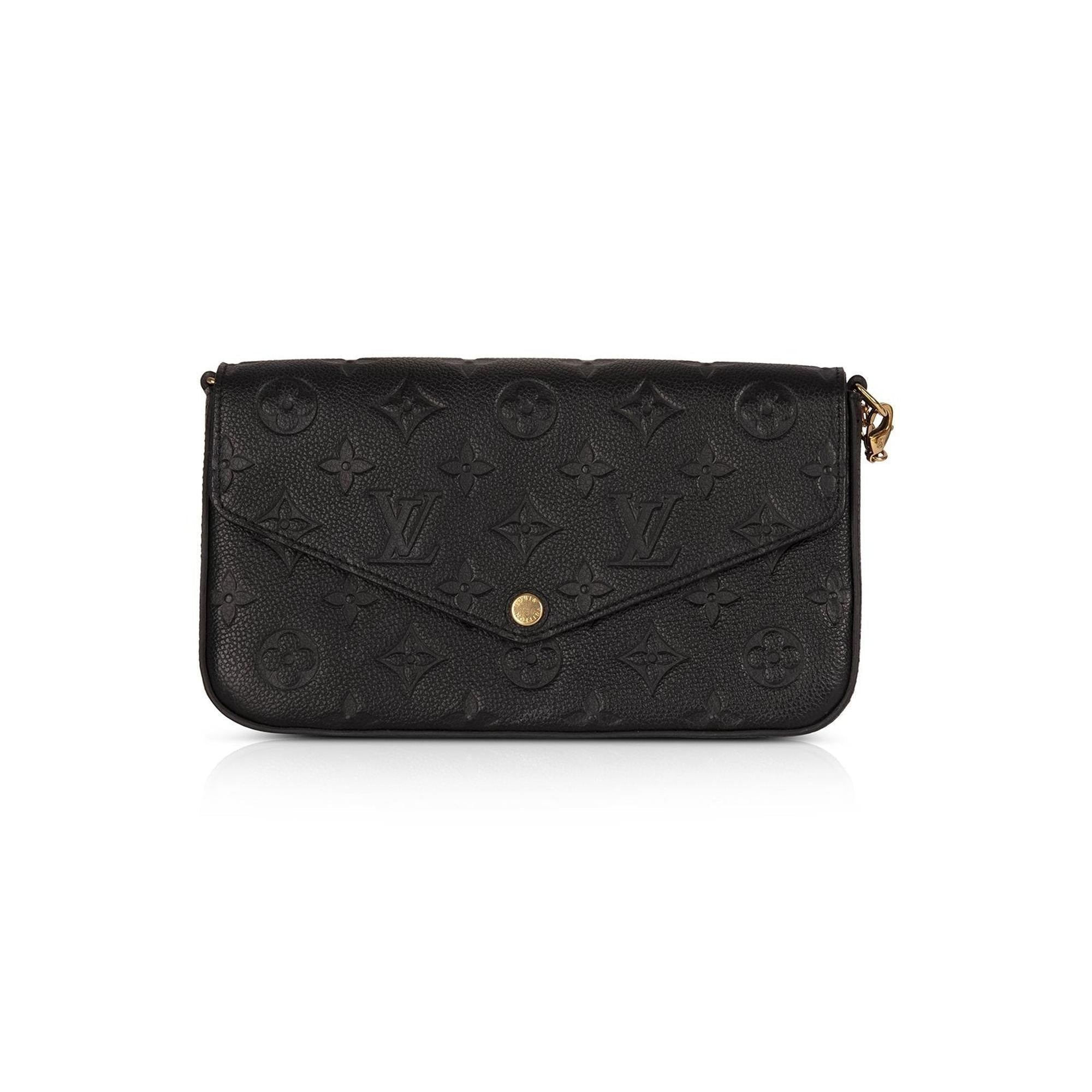 Louis Vuitton 2020 Black Monogram Empreinte Felicie Pochette Bag