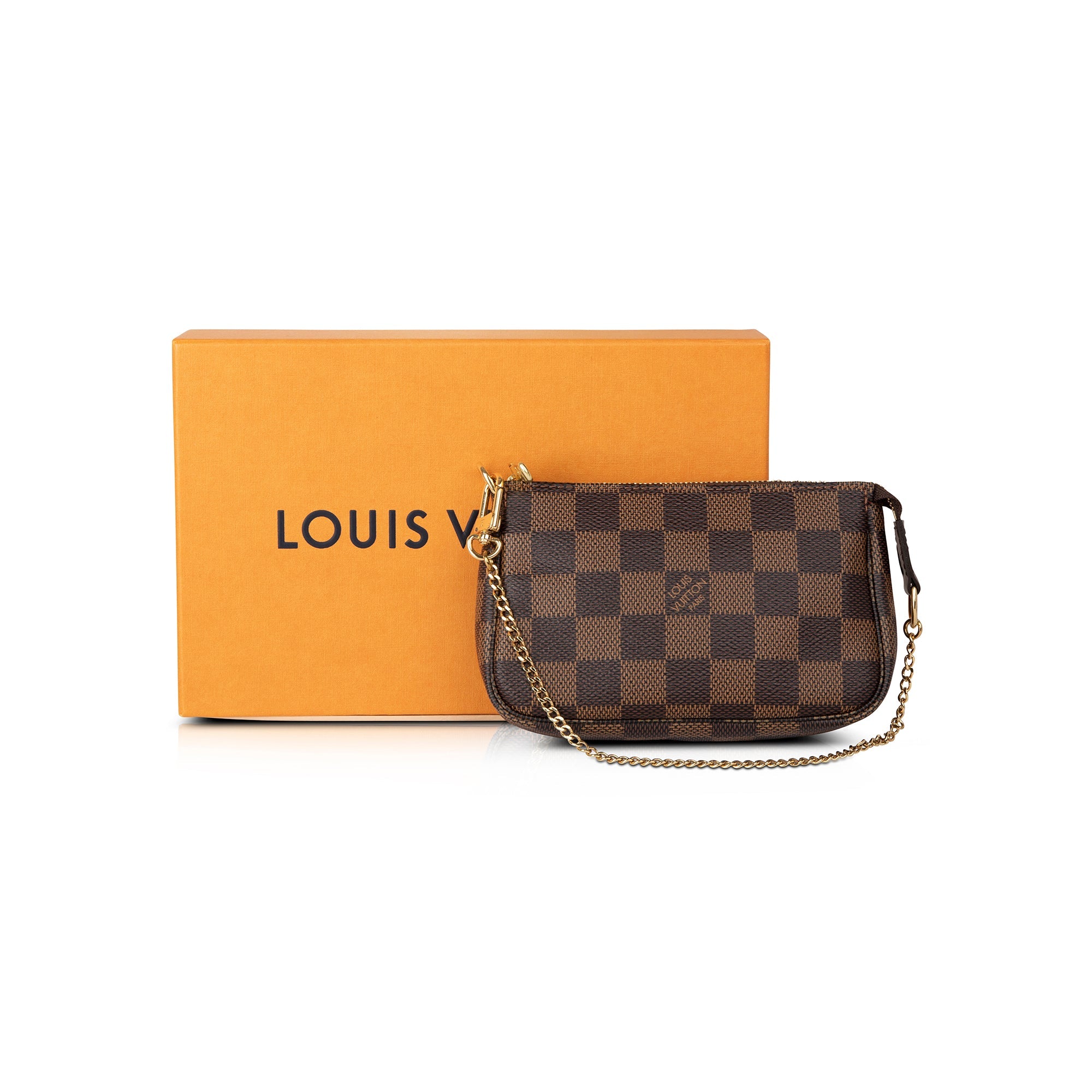 Louis Vuitton 2020 Damier Ebene Mini Pochette Accessories w/ Box