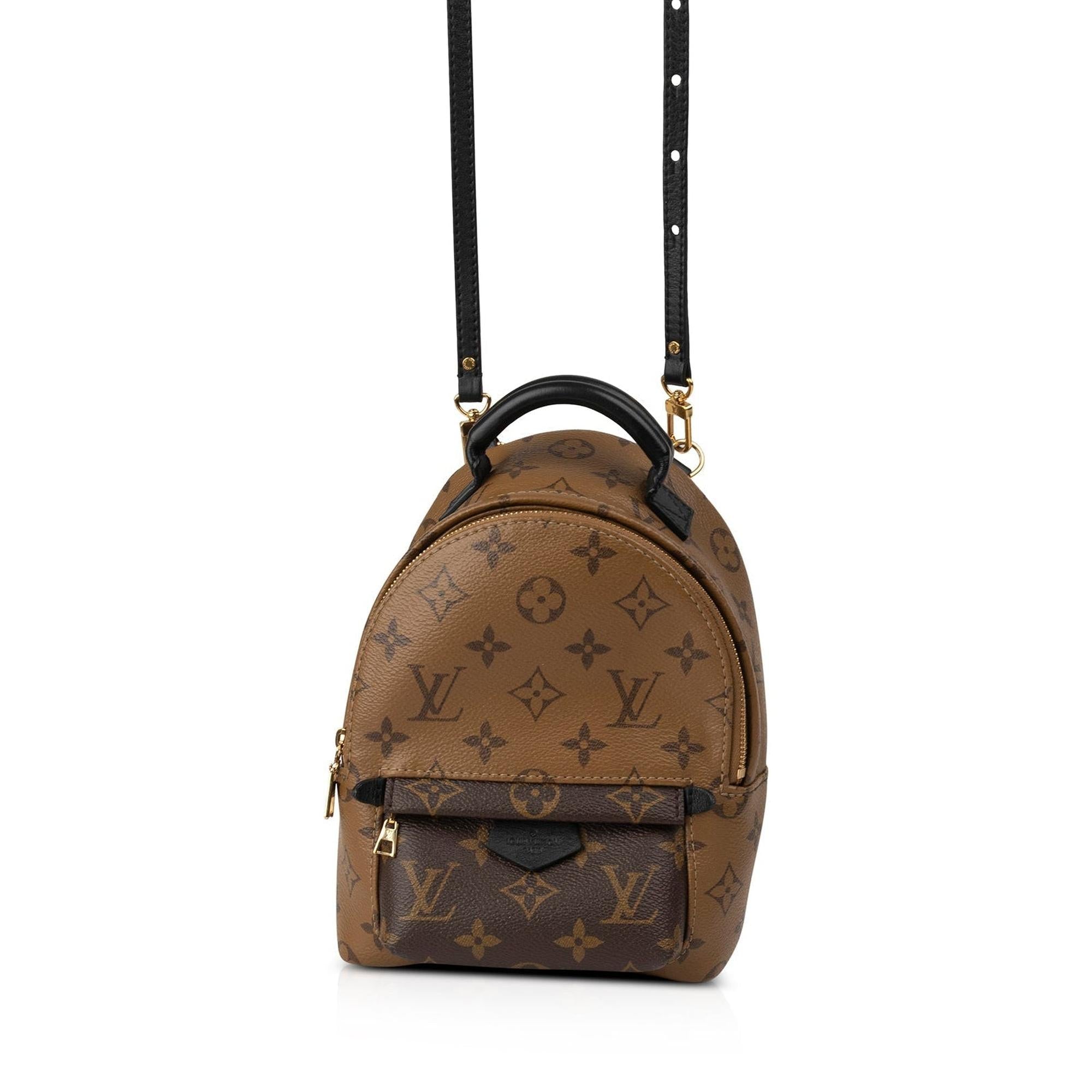 Louis Vuitton 2020 Monogram Reverse Palm Springs Mini Backpack - Missing a Strap