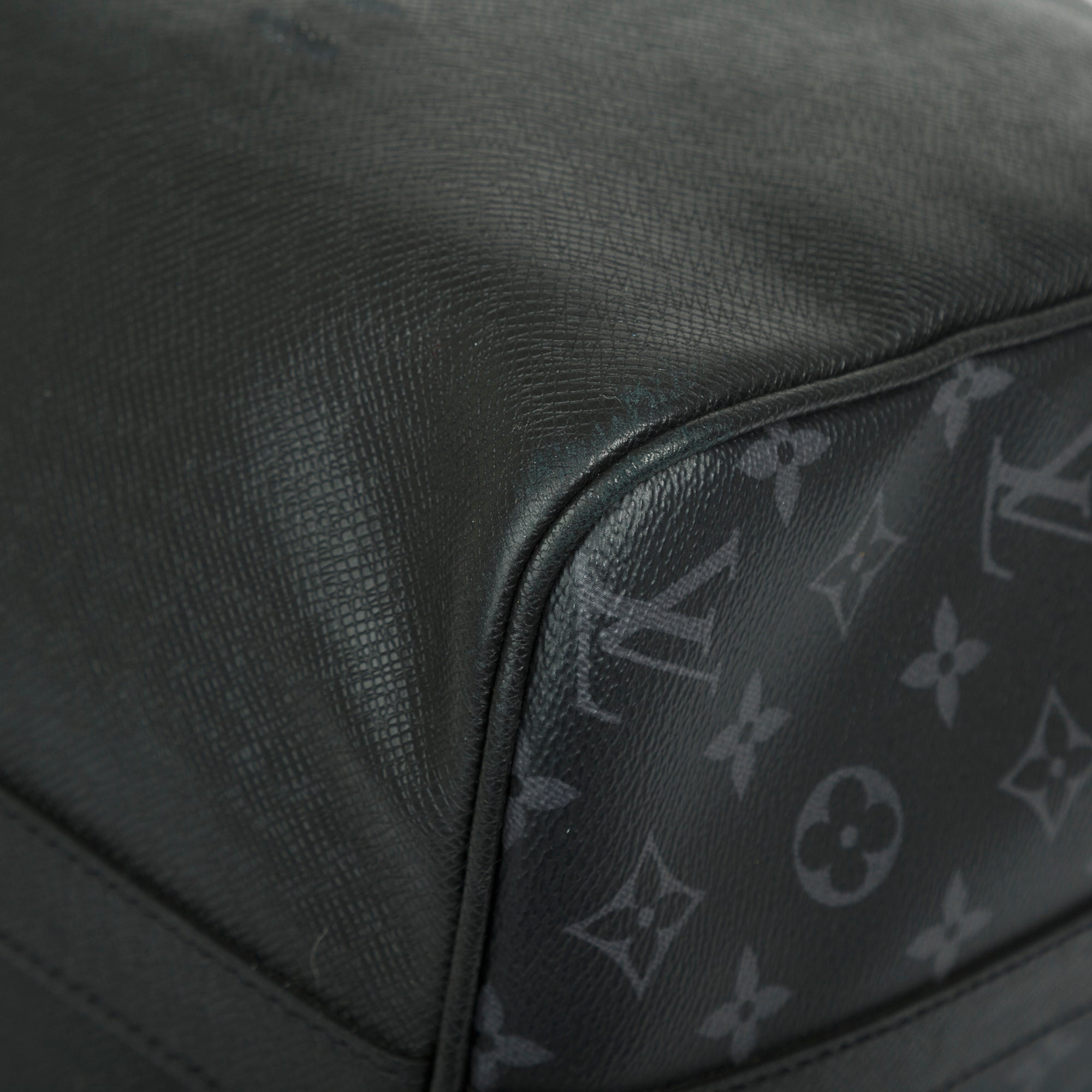 Louis Vuitton 2021 Black Taiga Leather and Monogram Eclipse Keepall Bandouliere 50