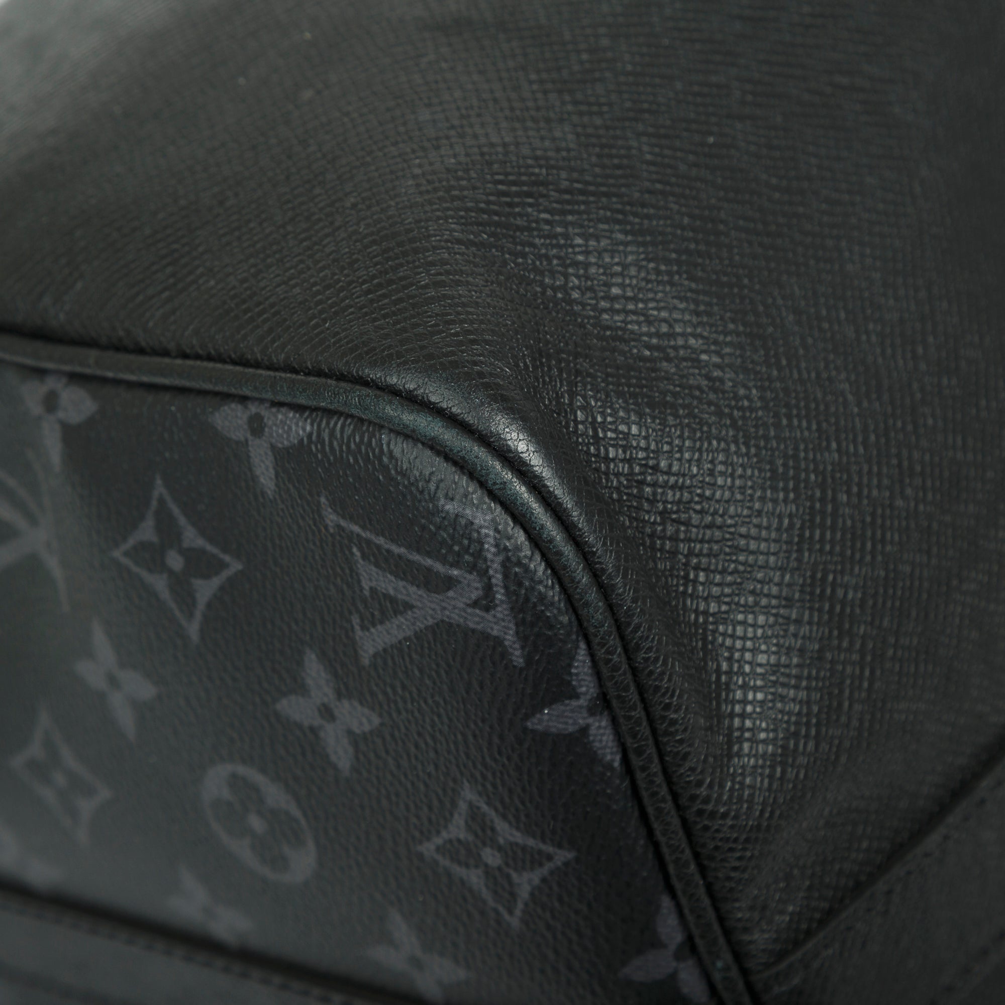 Louis Vuitton 2021 Black Taiga Leather and Monogram Eclipse Keepall Bandouliere 50