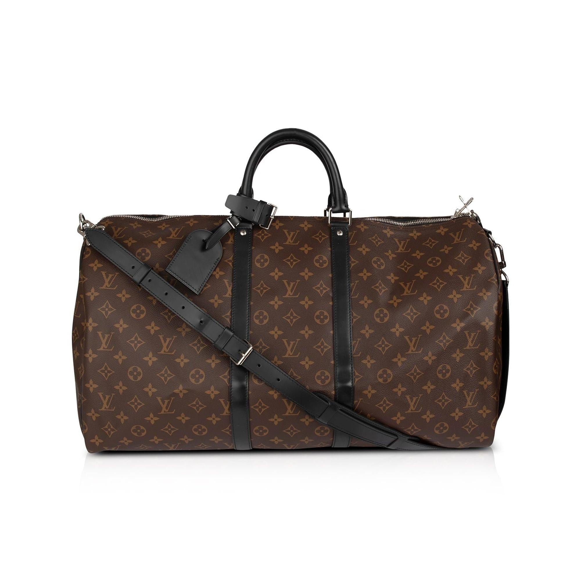 Louis Vuitton 2021 Monogram Macassar Keepall Bandouliere 55