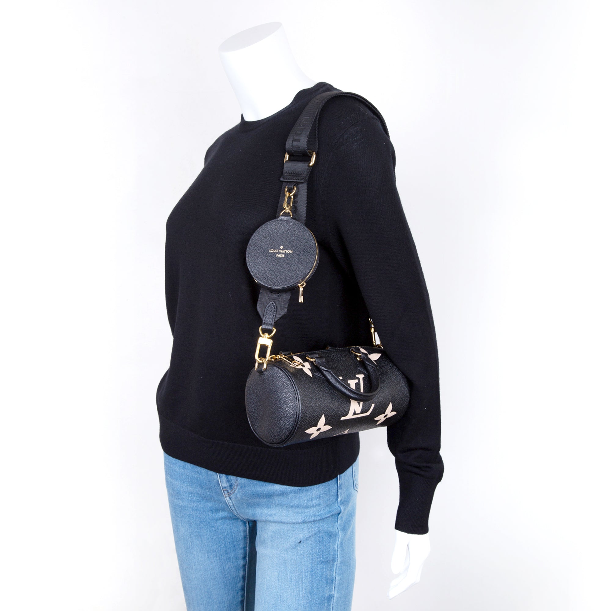 Louis Vuitton 2022 Bicolor Monogram Giant Empreinte Papillon BB w/ Box