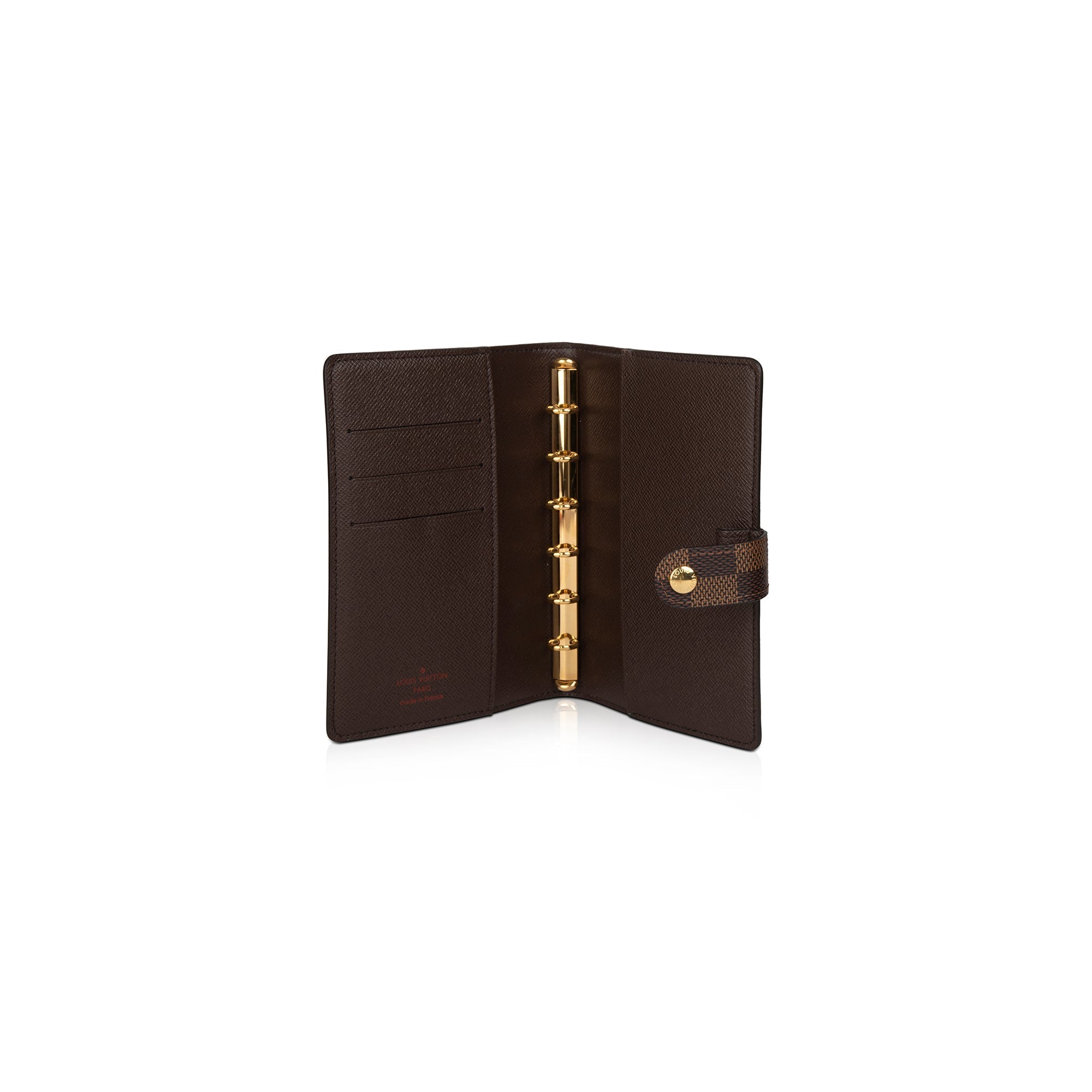 Louis Vuitton 2022 Damier Ebene Small Ring Agenda Cover w/ Box