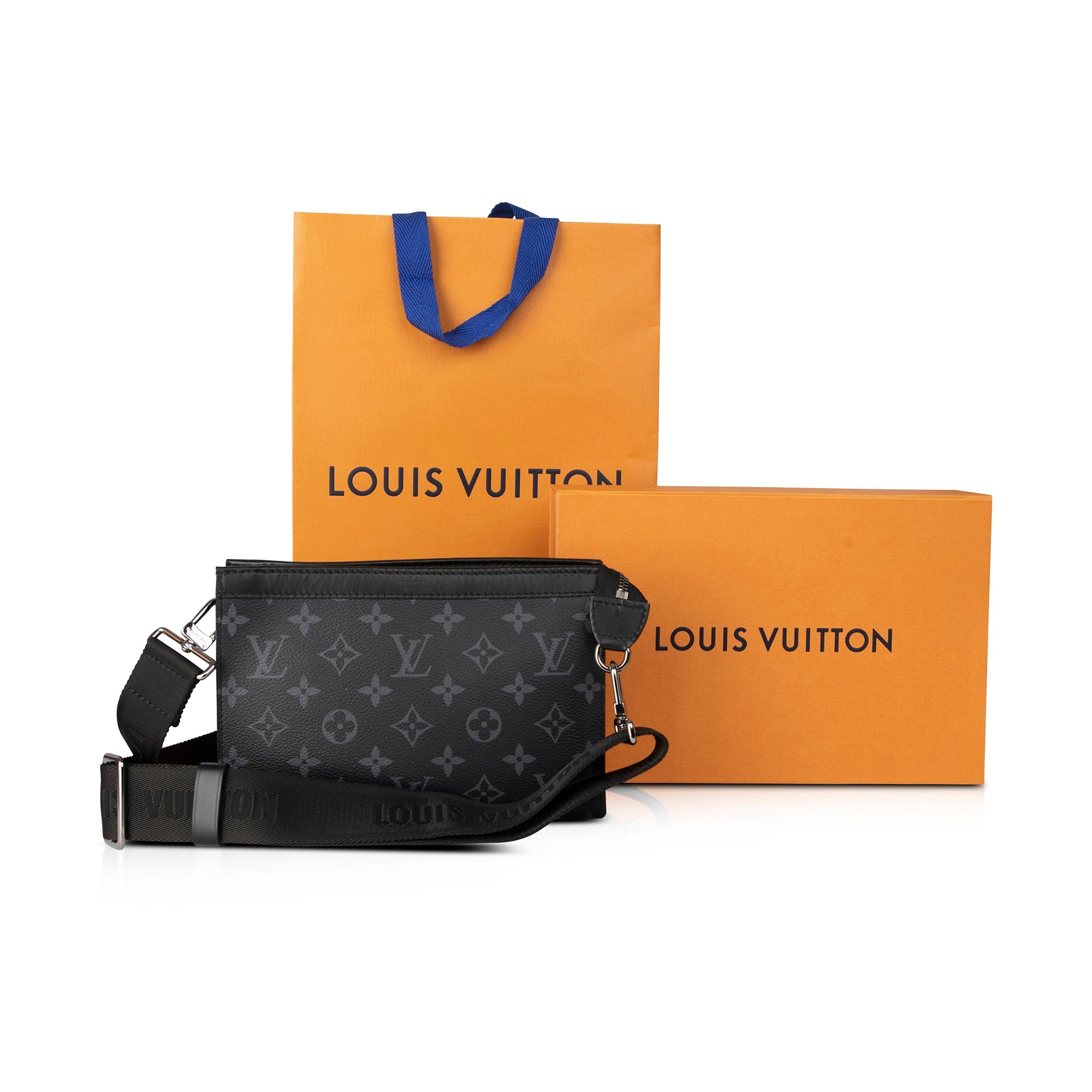 Louis Vuitton 2022 Monogram Eclipse Gaston Wearable Wallet w/ Box