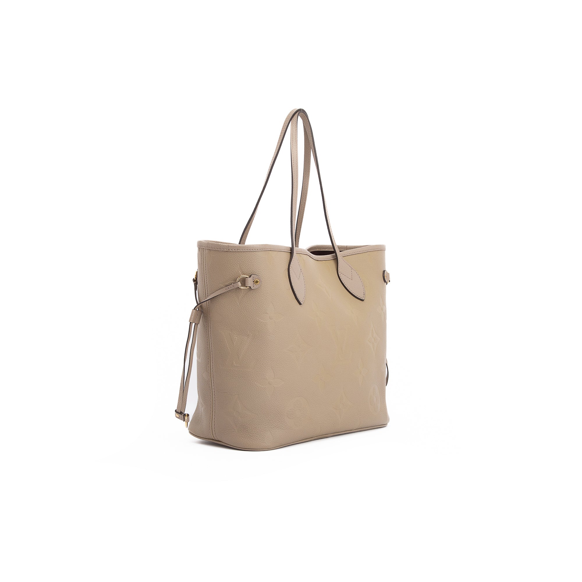 Louis Vuitton 2022 Turtledove Empreinte Leather Neverfull MM w/ Pouch