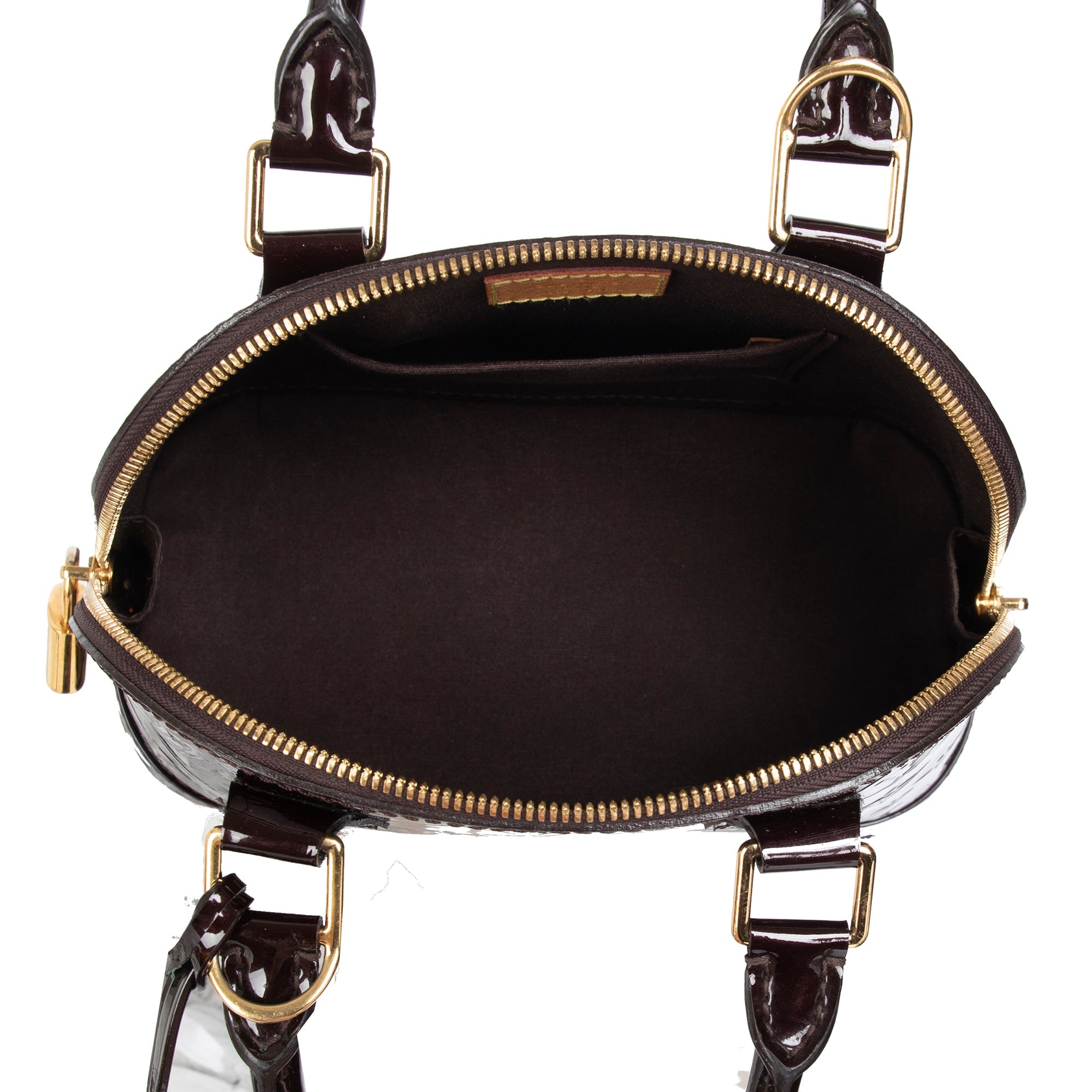 Louis Vuitton Amarante Vernis Alma BB w/ Strap