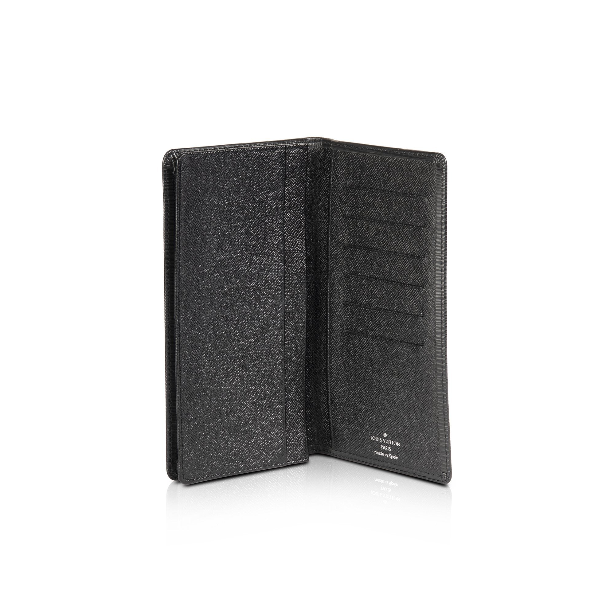 Louis Vuitton Black Epi Checkbook Cover