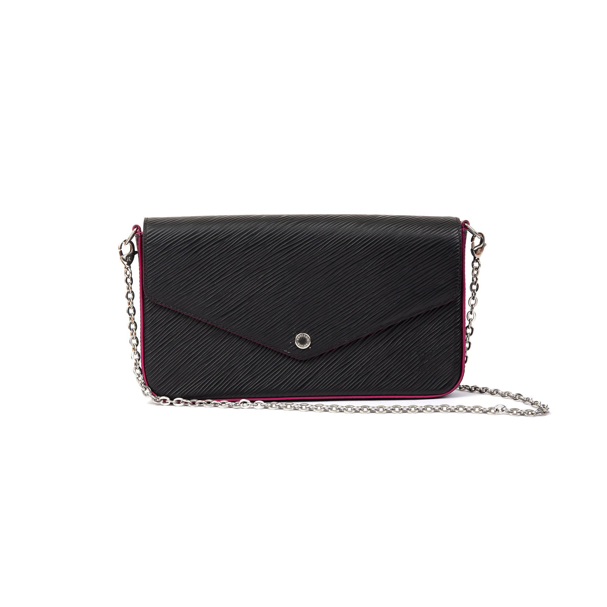 Louis Vuitton Black Epi Felicie Pochette Bag w/ Inserts, Box & Receipt