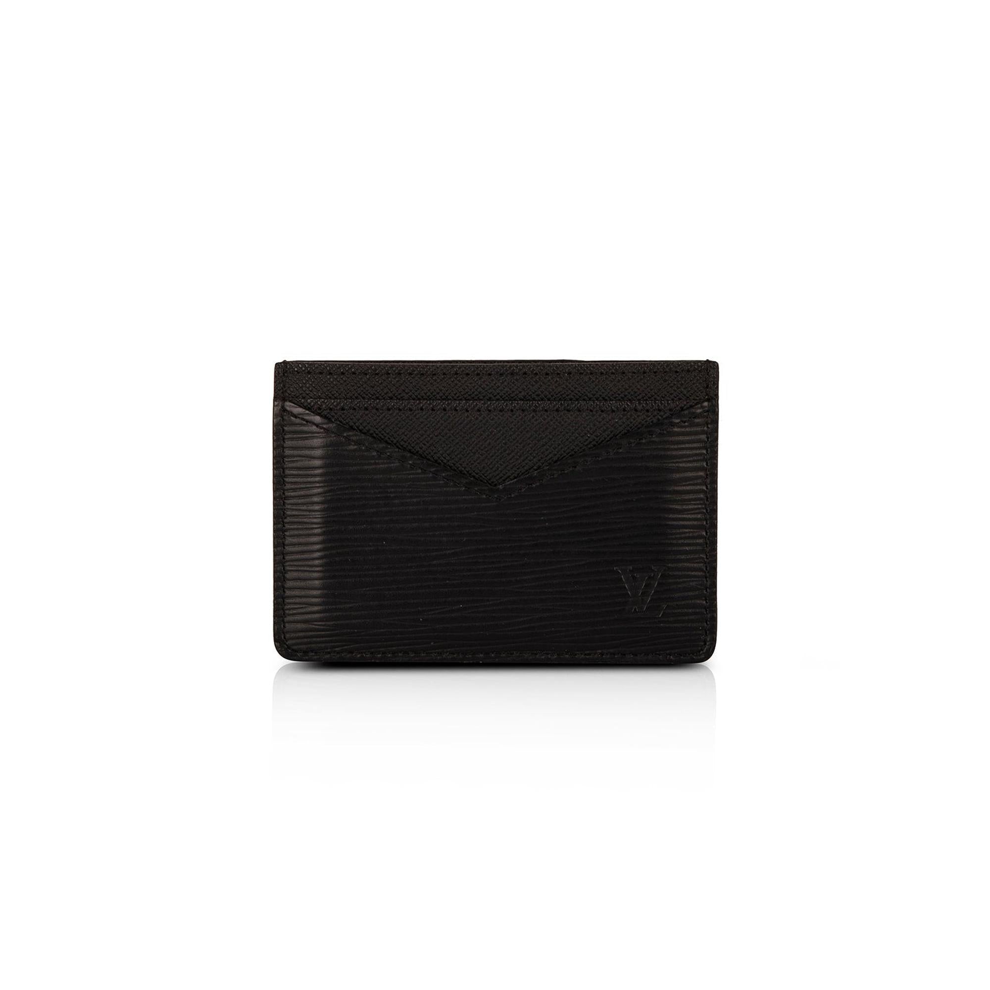 Louis Vuitton Black Epi Leather Neo Card Holder w/ Box