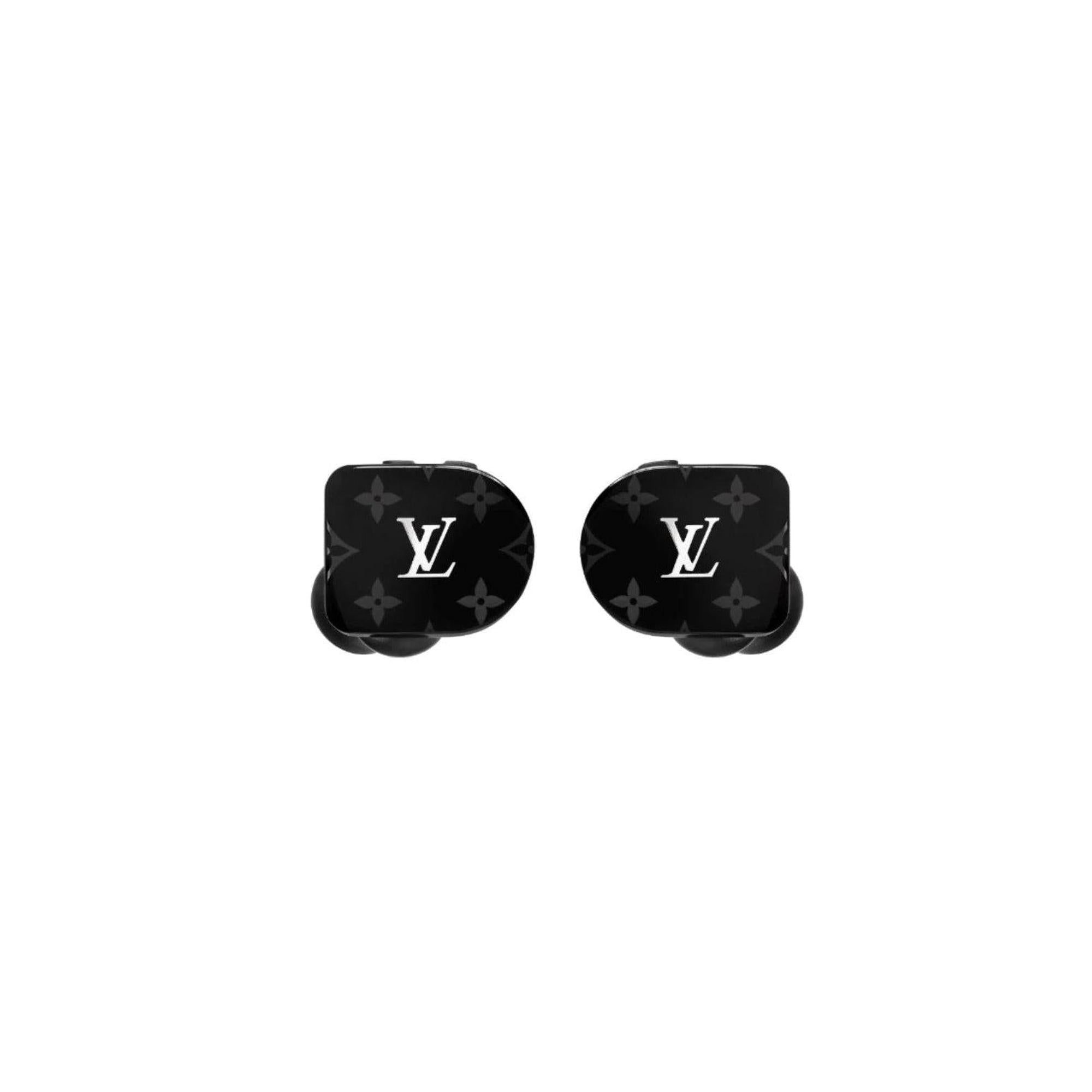 Louis Vuitton Black Horizon Wireless Earphones w/ Box & Accessories