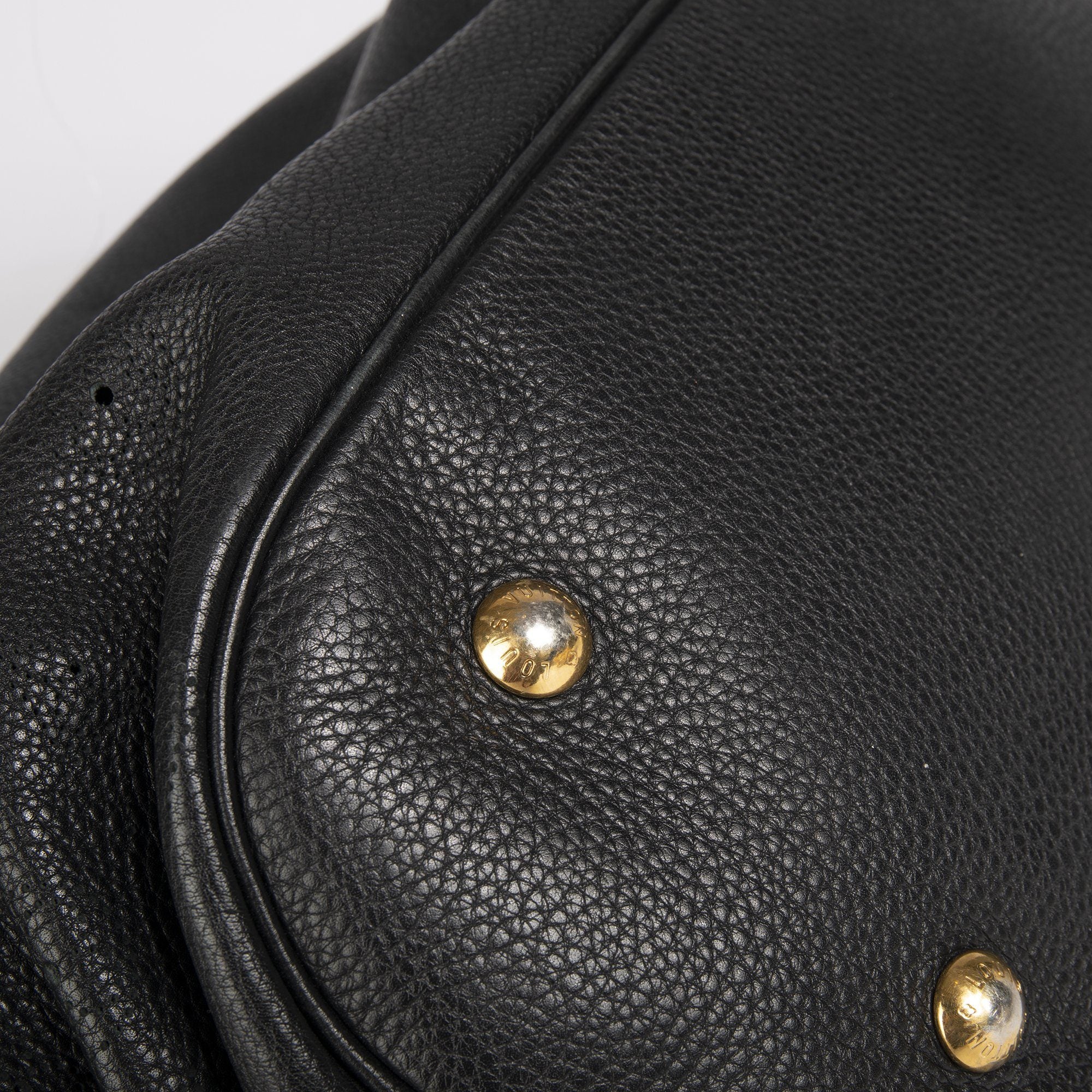 Louis Vuitton Black Mahina L Hobo w/ Receipt