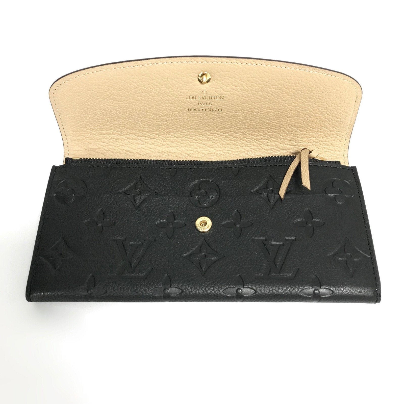 Louis Vuitton Black Monogram Empreinte Emilie Wallet