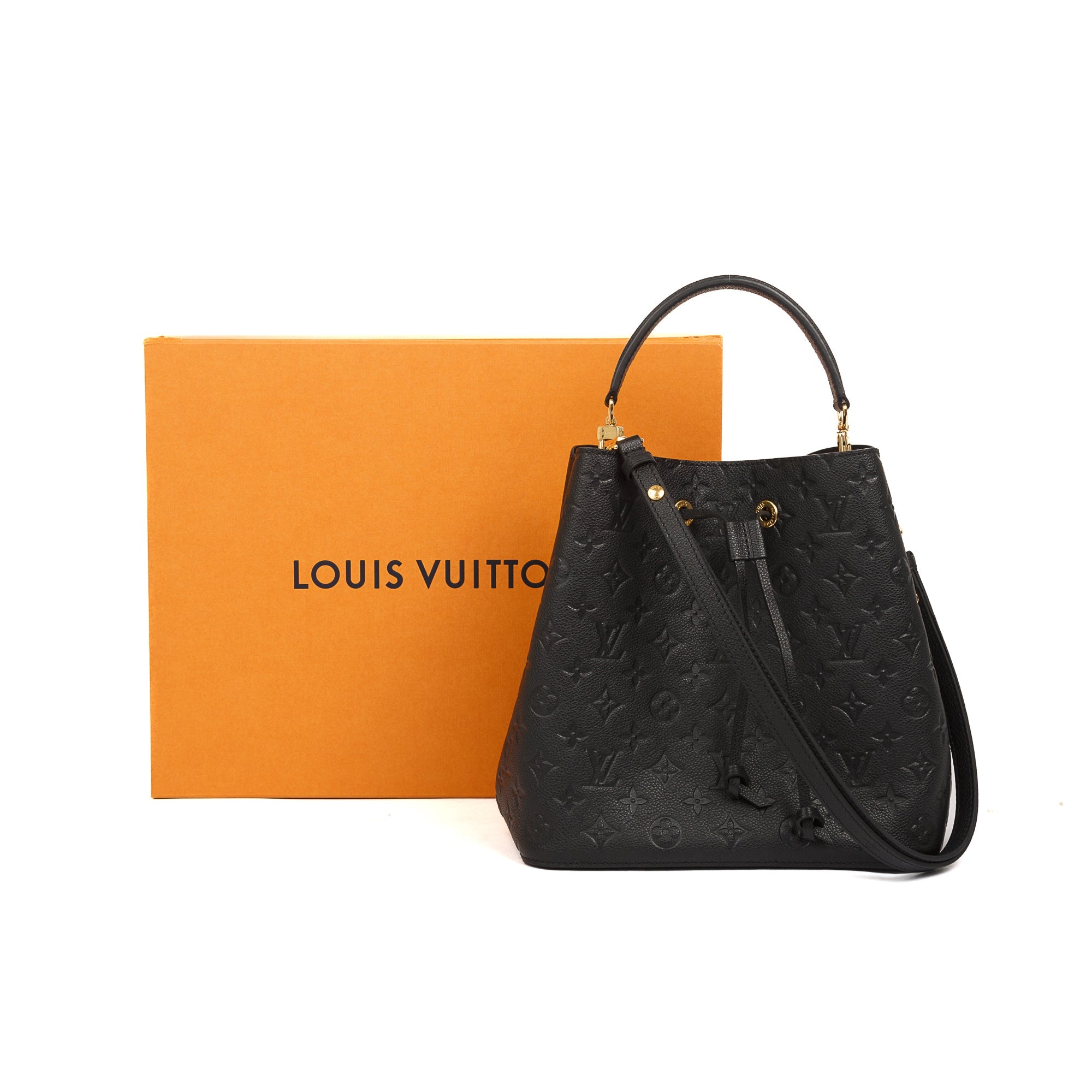 Louis Vuitton Black Monogram Empreinte Neonoe MM w/ Box