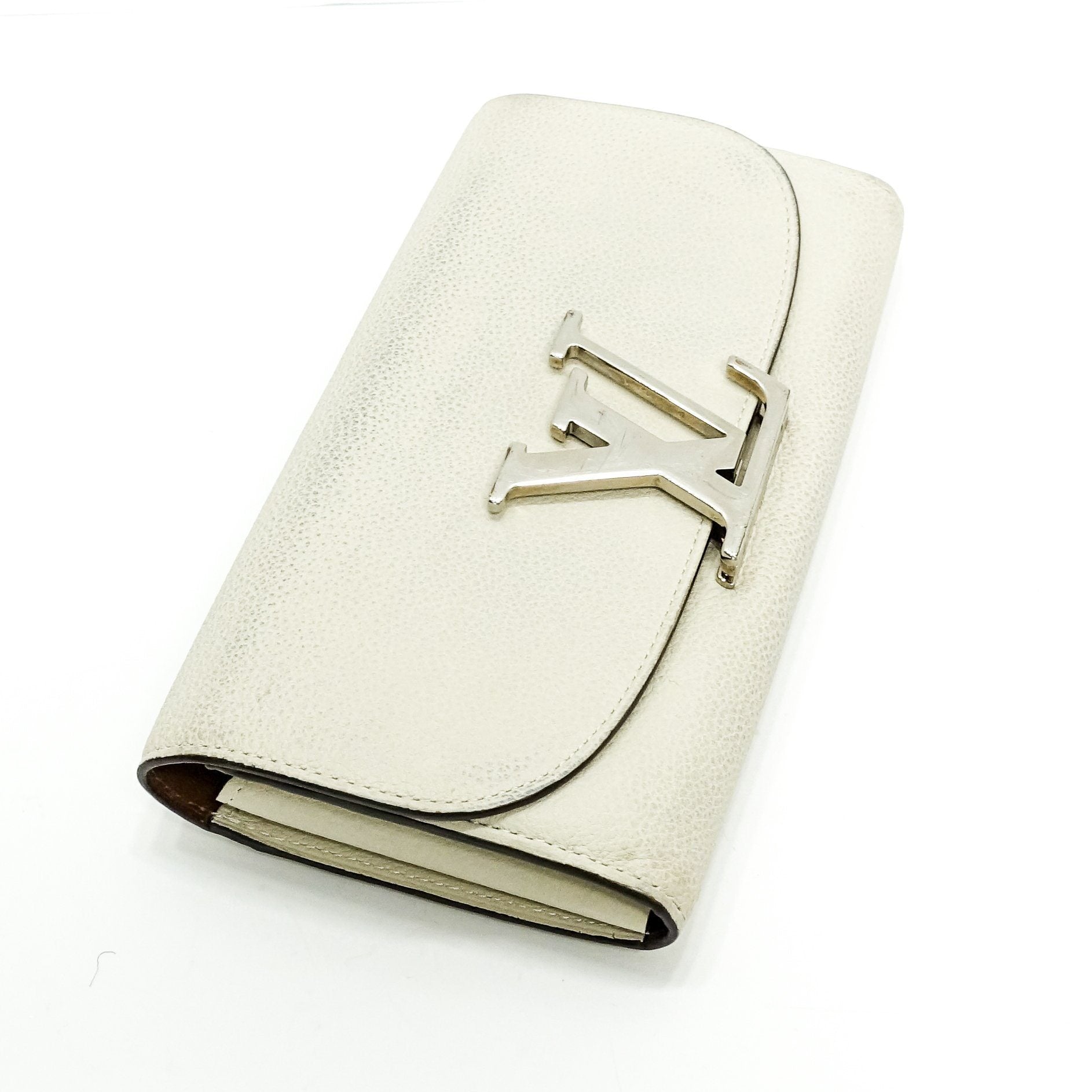 Louis Vuitton Blanc Classe Veau Cachemire Vivienne Long Wallet