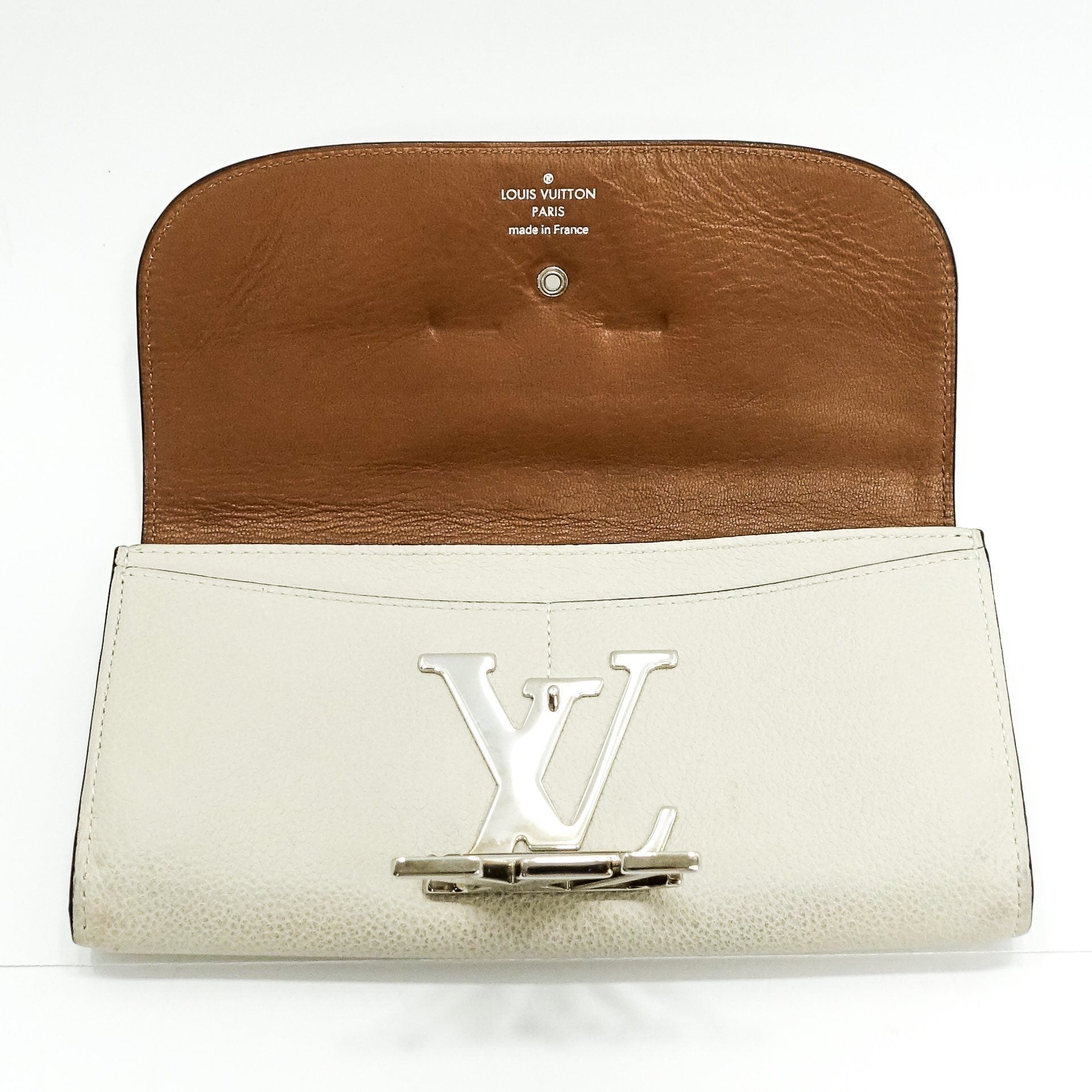Louis Vuitton Blanc Classe Veau Cachemire Vivienne Long Wallet
