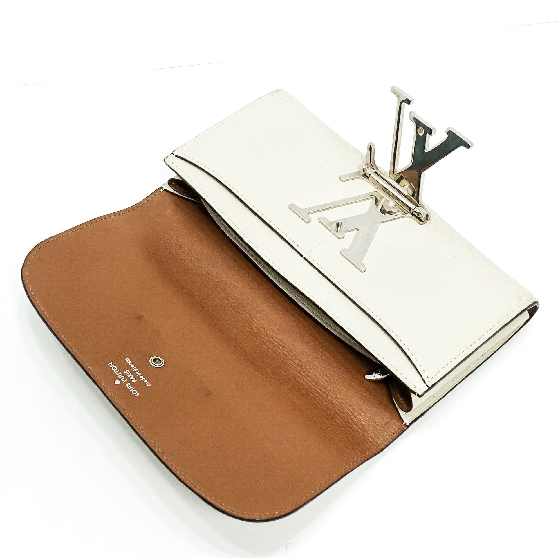 Louis Vuitton Blanc Classe Veau Cachemire Vivienne Long Wallet