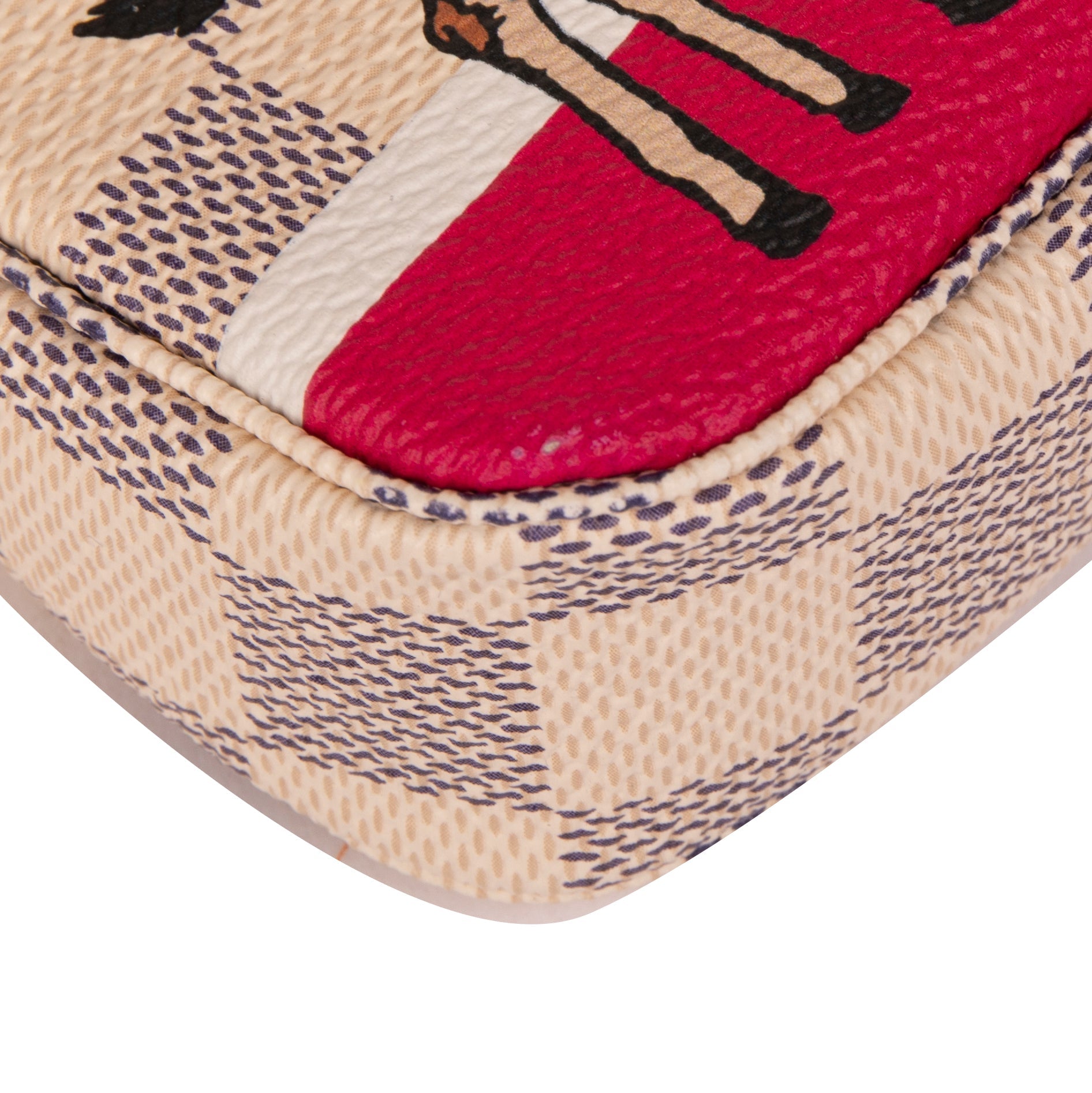 Louis Vuitton Damier Azur Christmas Giraffe Mini Pochette Accessories w/ Box