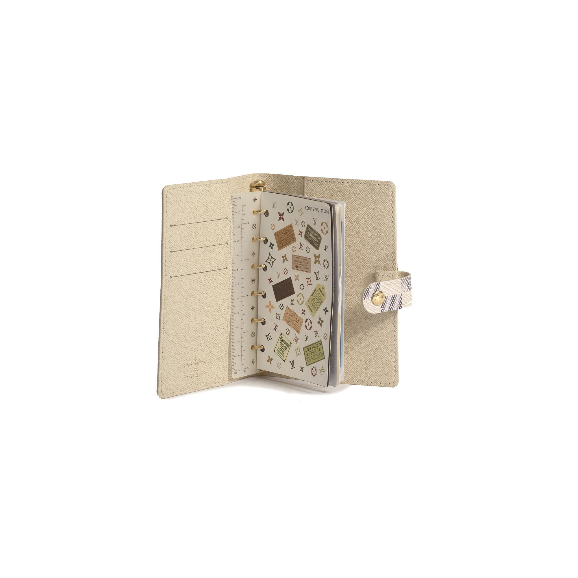 Louis Vuitton Damier Azur Illustre Small Ring Agenda Cover
