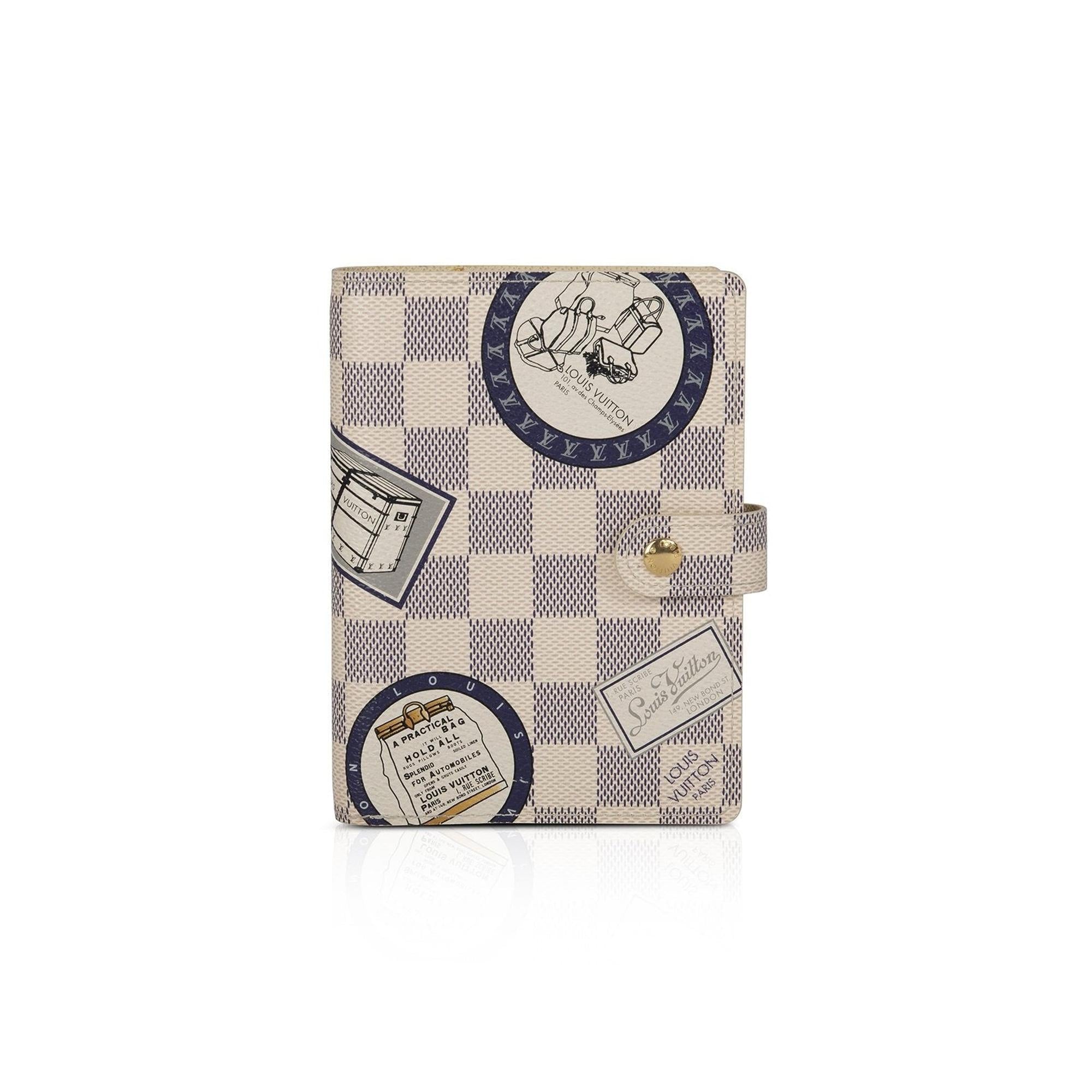 Louis Vuitton Damier Azur Illustre Small Ring Agenda Cover