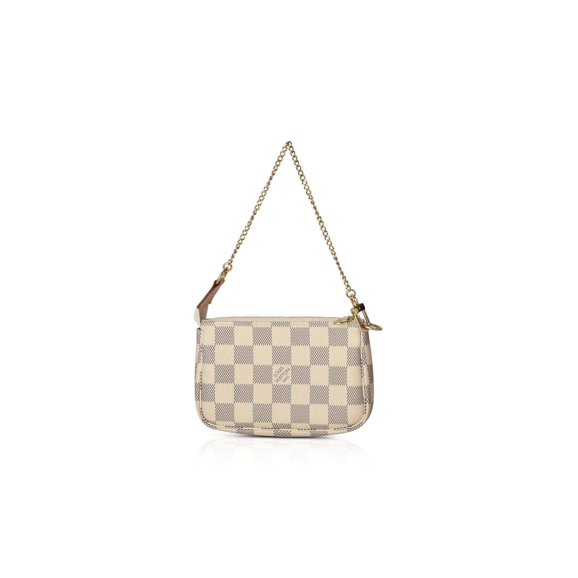 Louis Vuitton Damier Azur Mini Pochette Accessories w/ Box