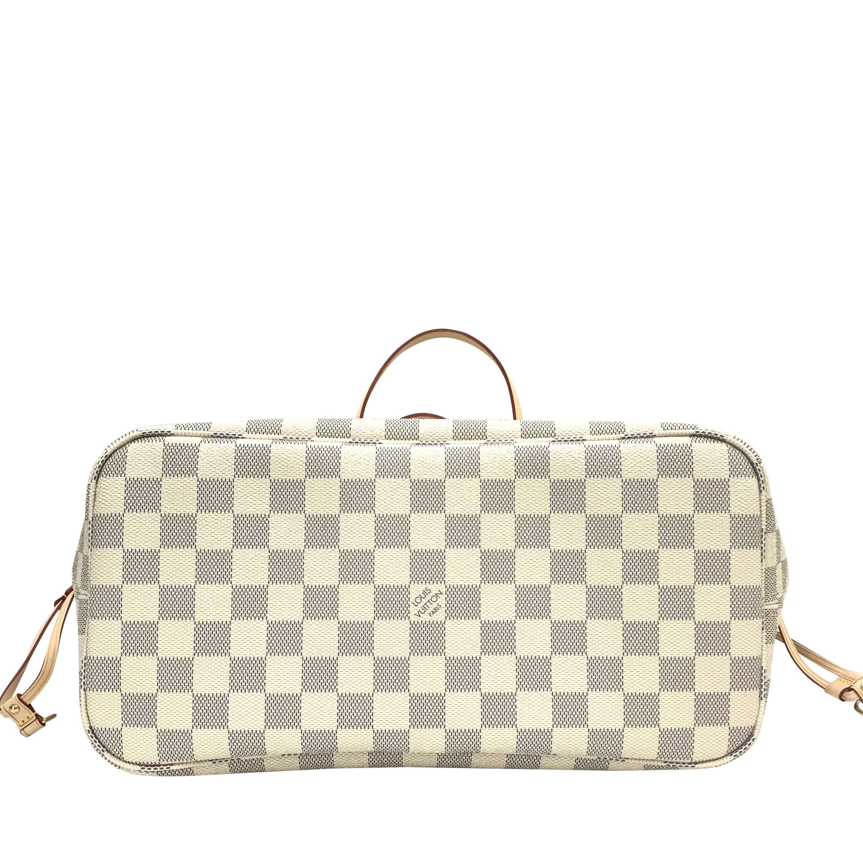 Louis Vuitton Damier Azur Neverfull MM with Pouch