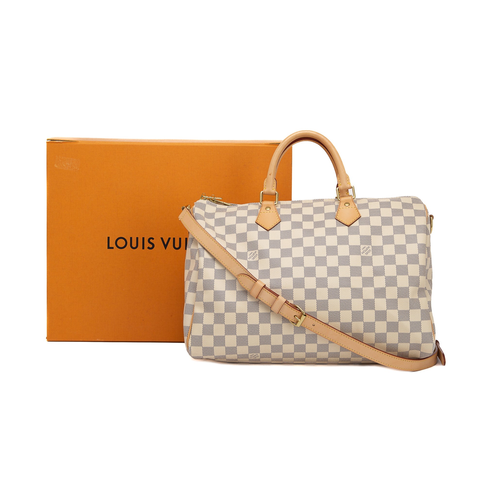 Louis Vuitton Damier Azur Speedy Bandouliere 35 w/ Box