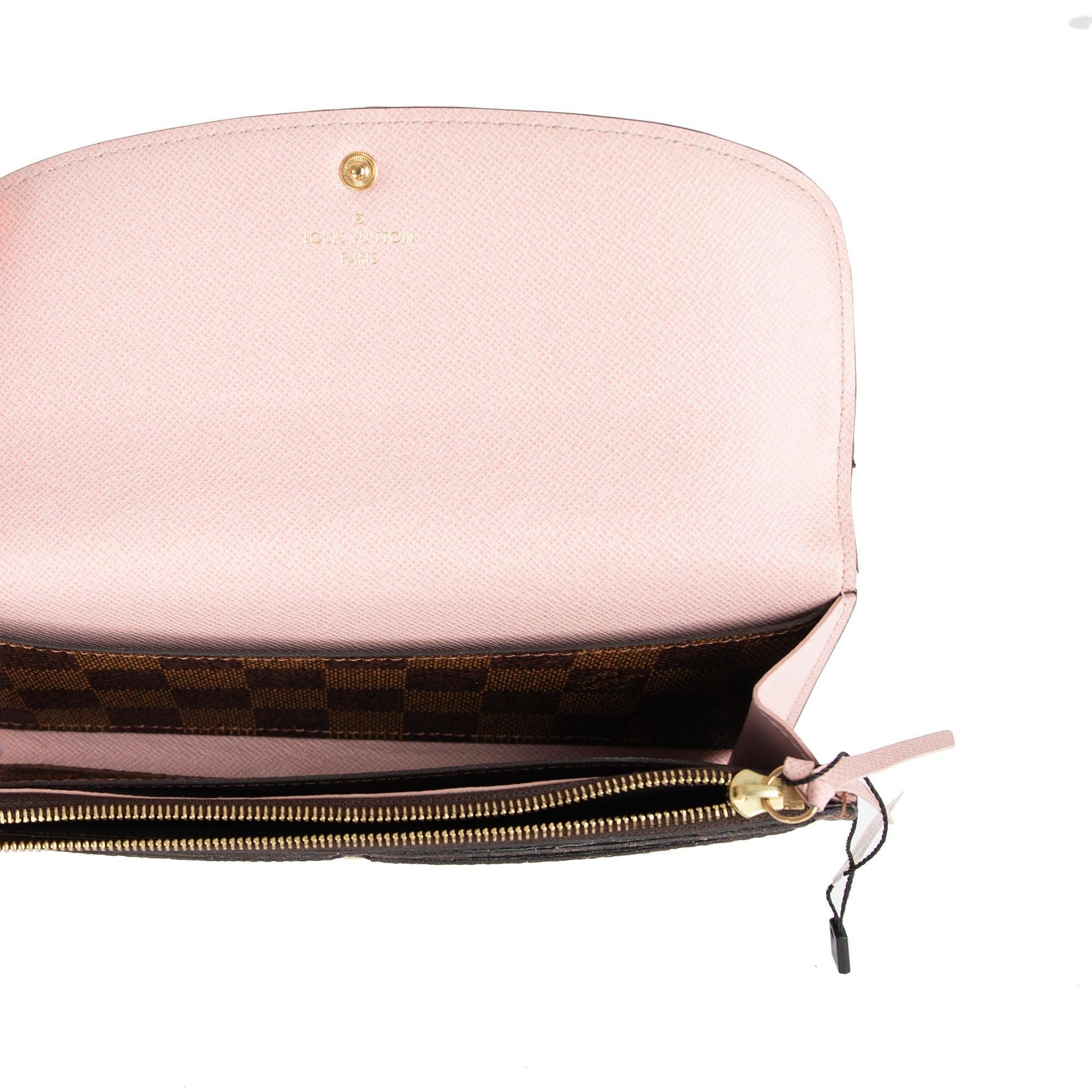 Louis Vuitton Damier Ebene Emilie Wallet w/ Box