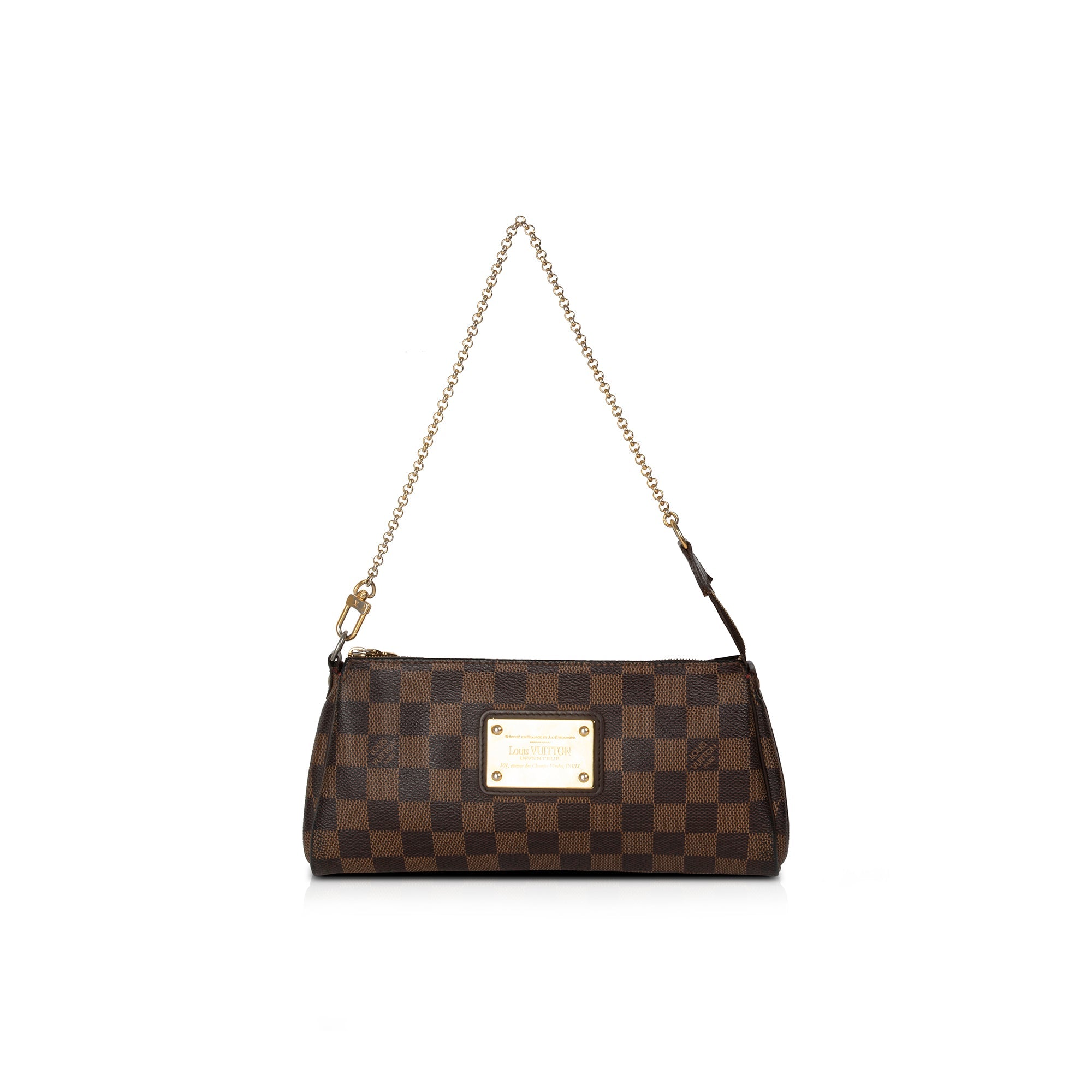 Louis Vuitton Damier Ebene Eva Clutch w/ Strap