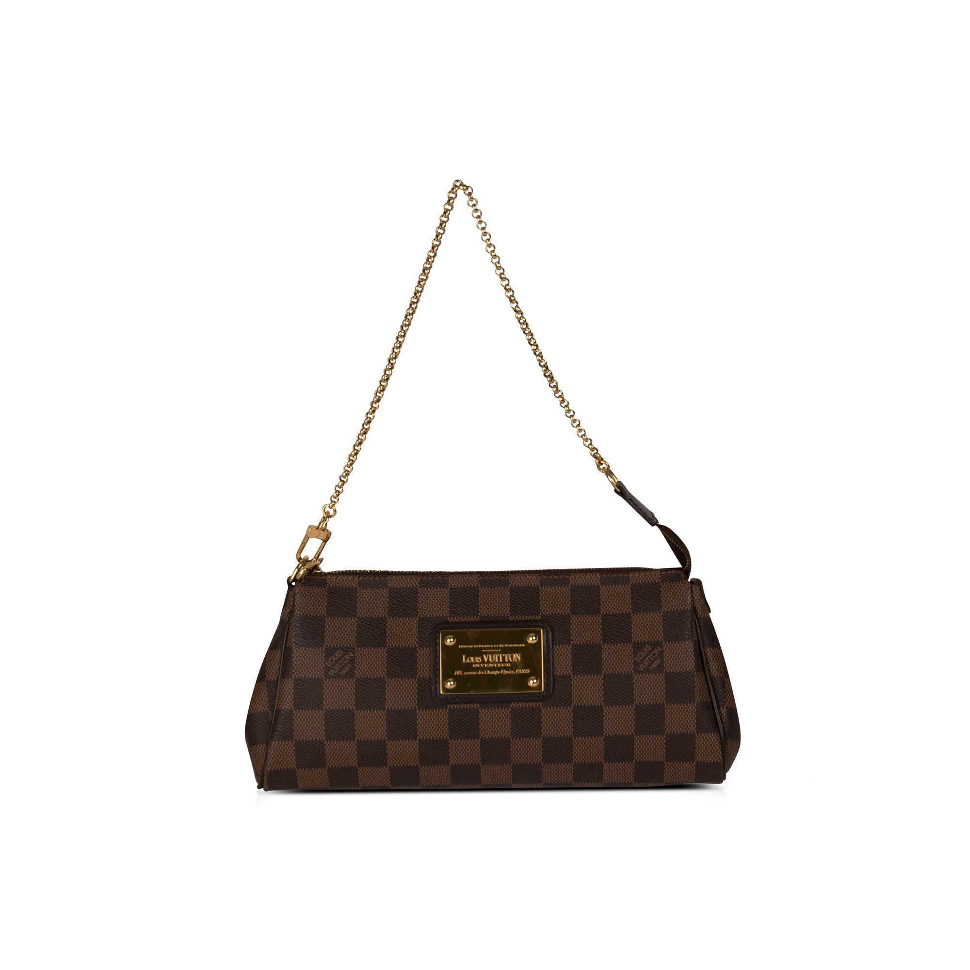Louis Vuitton Damier Ebene Eva Clutch w/ Strap