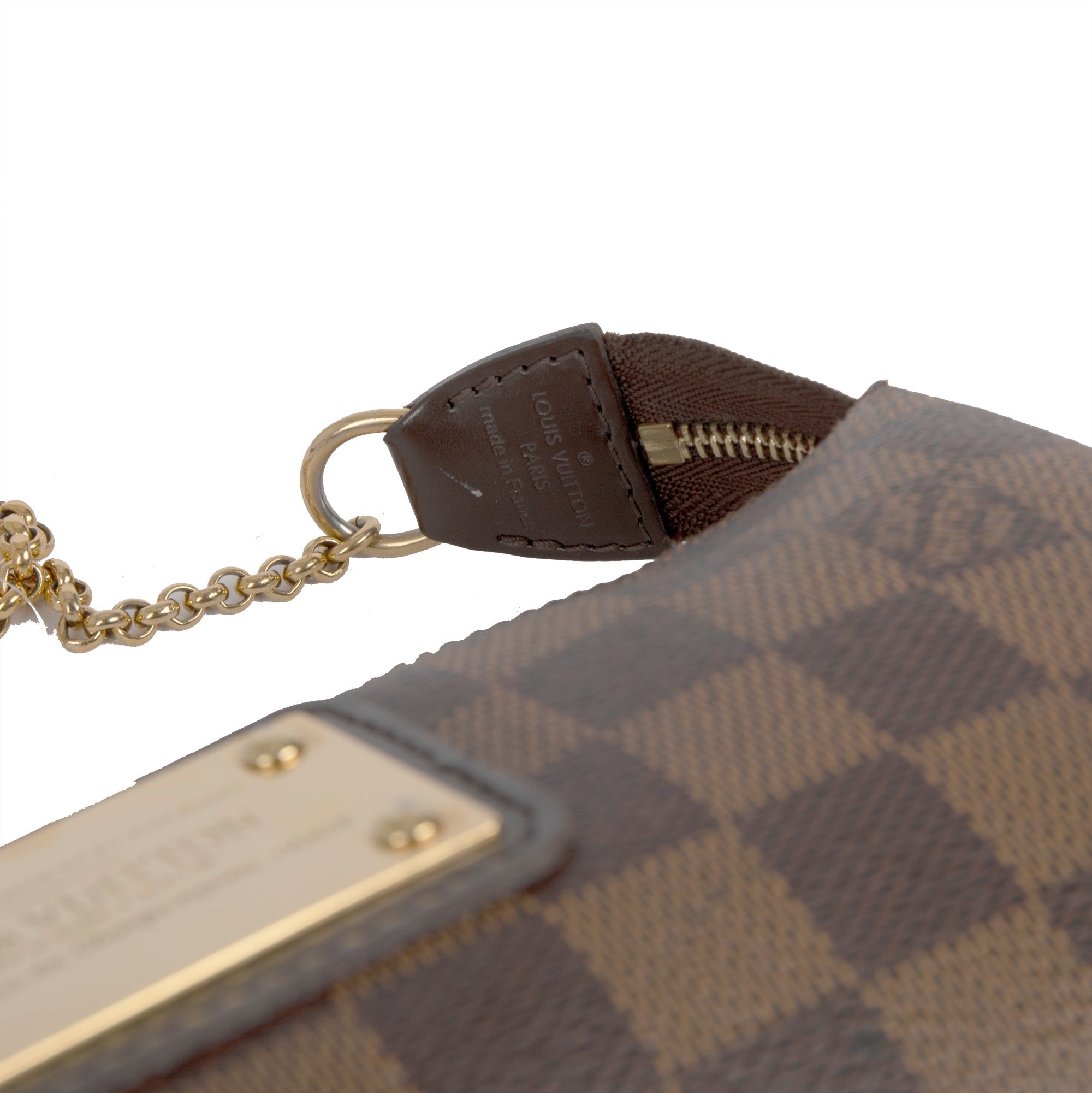 Louis Vuitton Damier Ebene Eva Clutch w/ Strap