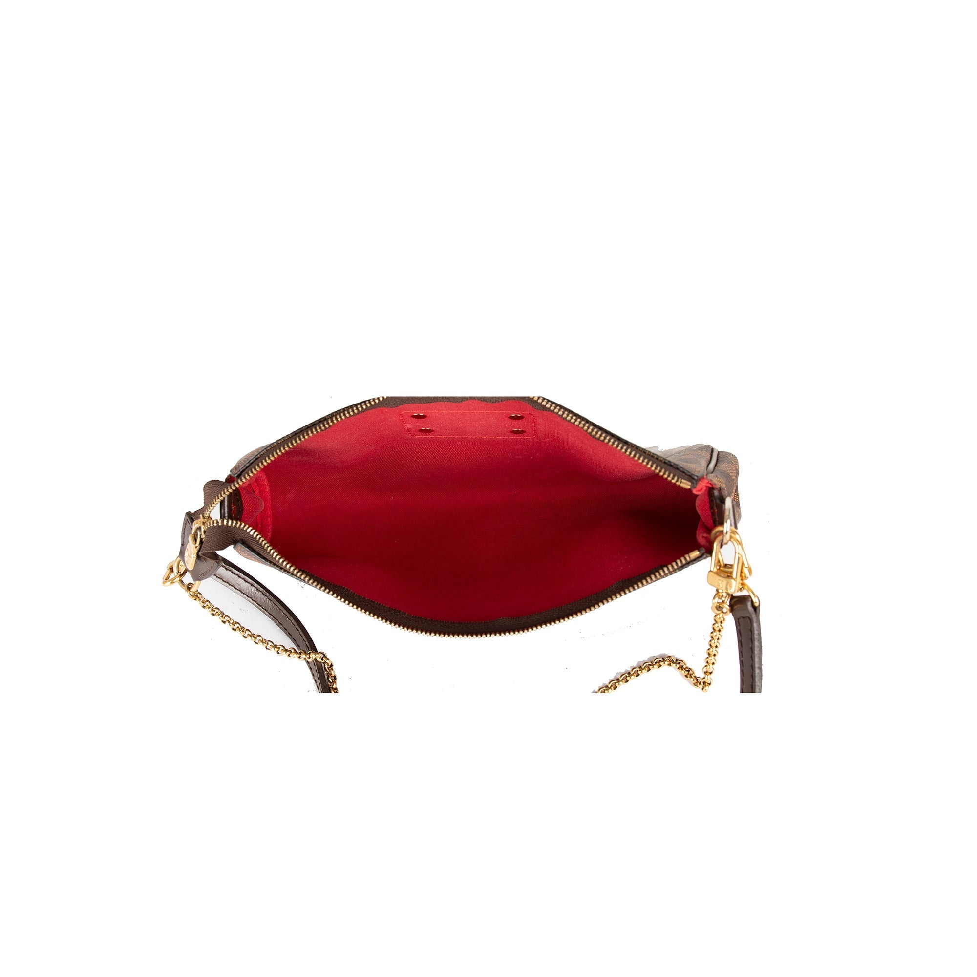 Louis Vuitton Damier Ebene Eva Clutch w/ Strap