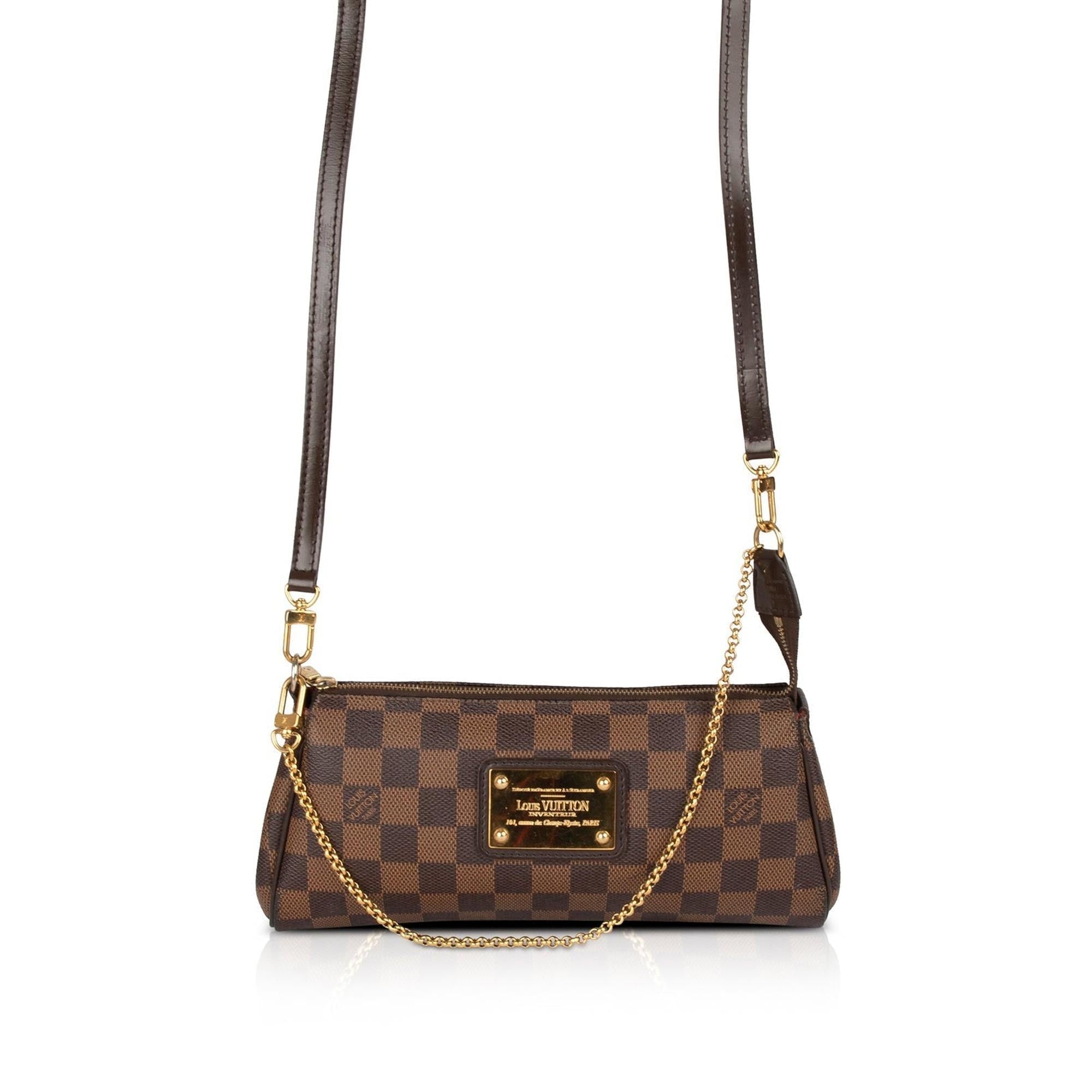 Louis Vuitton Damier Ebene Eva Clutch w/ Strap