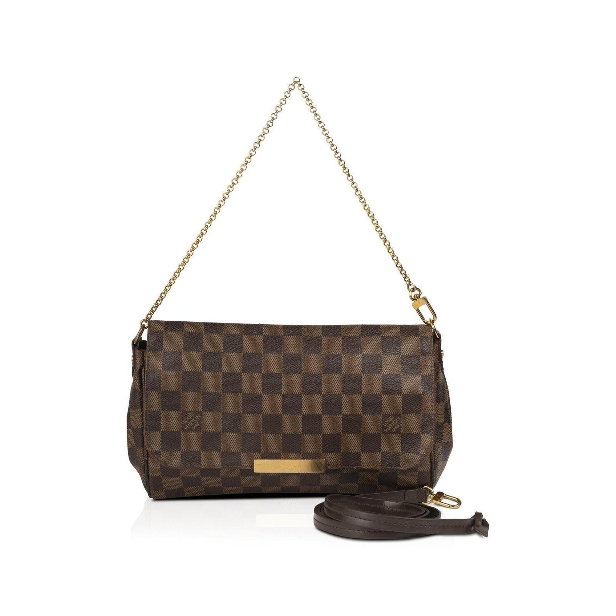 Louis Vuitton Damier Ebene Favorite MM w/ Strap