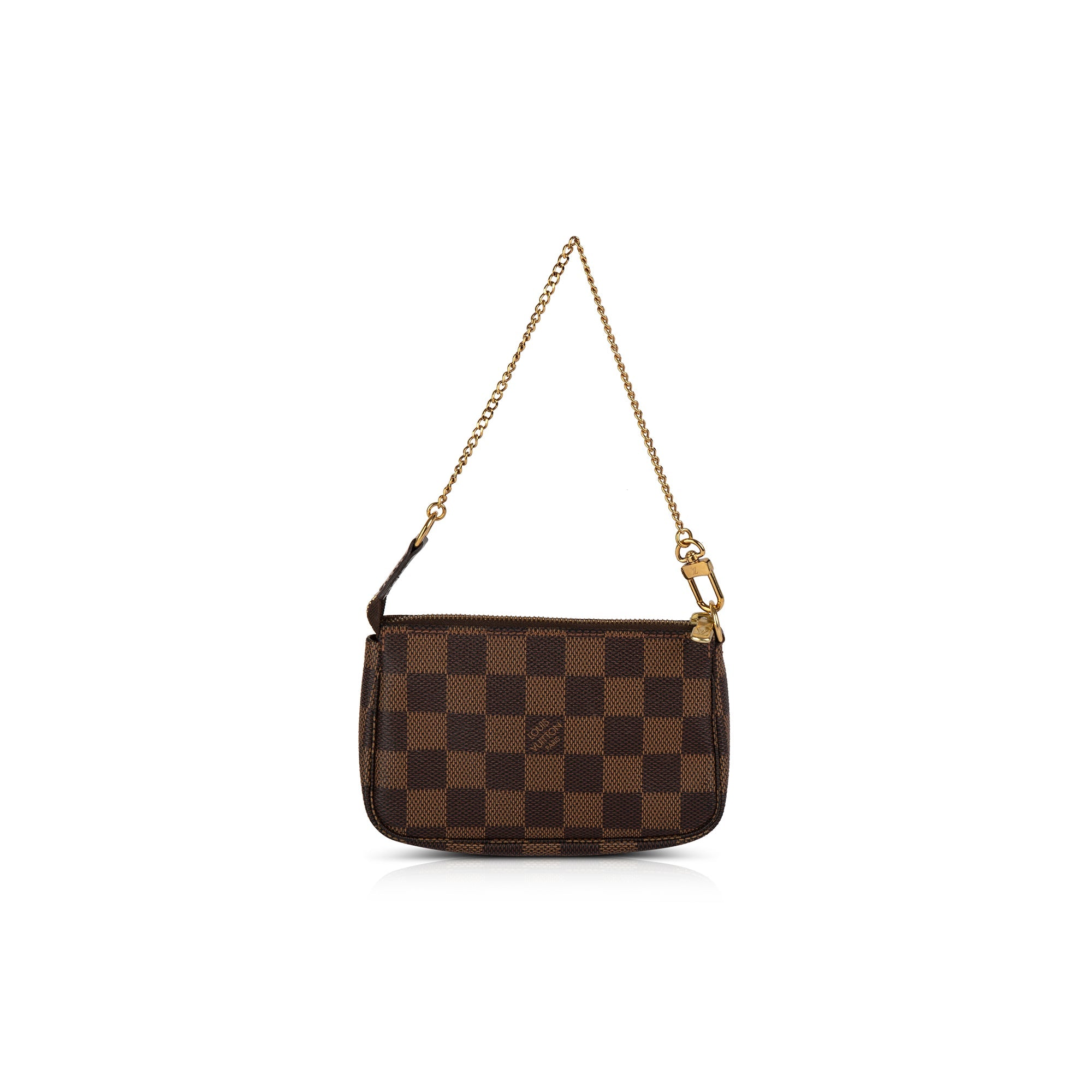 Louis Vuitton Damier Ebene Mini Pochette Accessories w/ Receipt