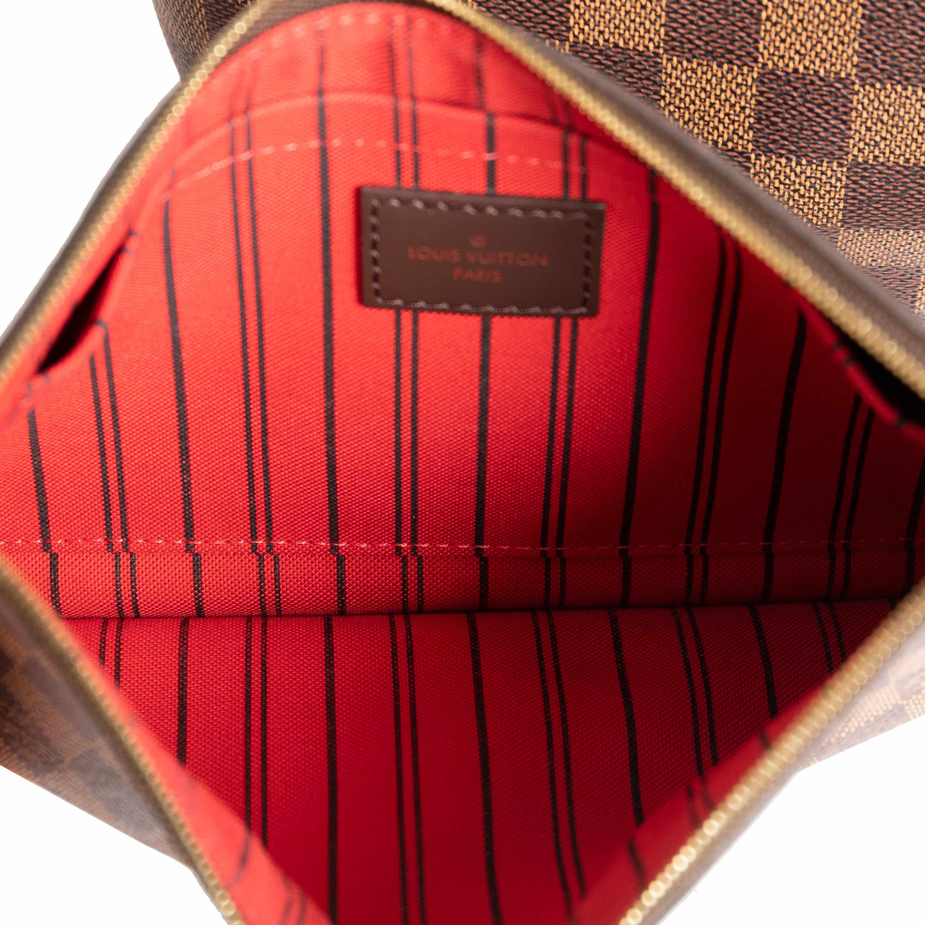 Louis Vuitton Damier Ebene Neverfull MM w/ Pouch