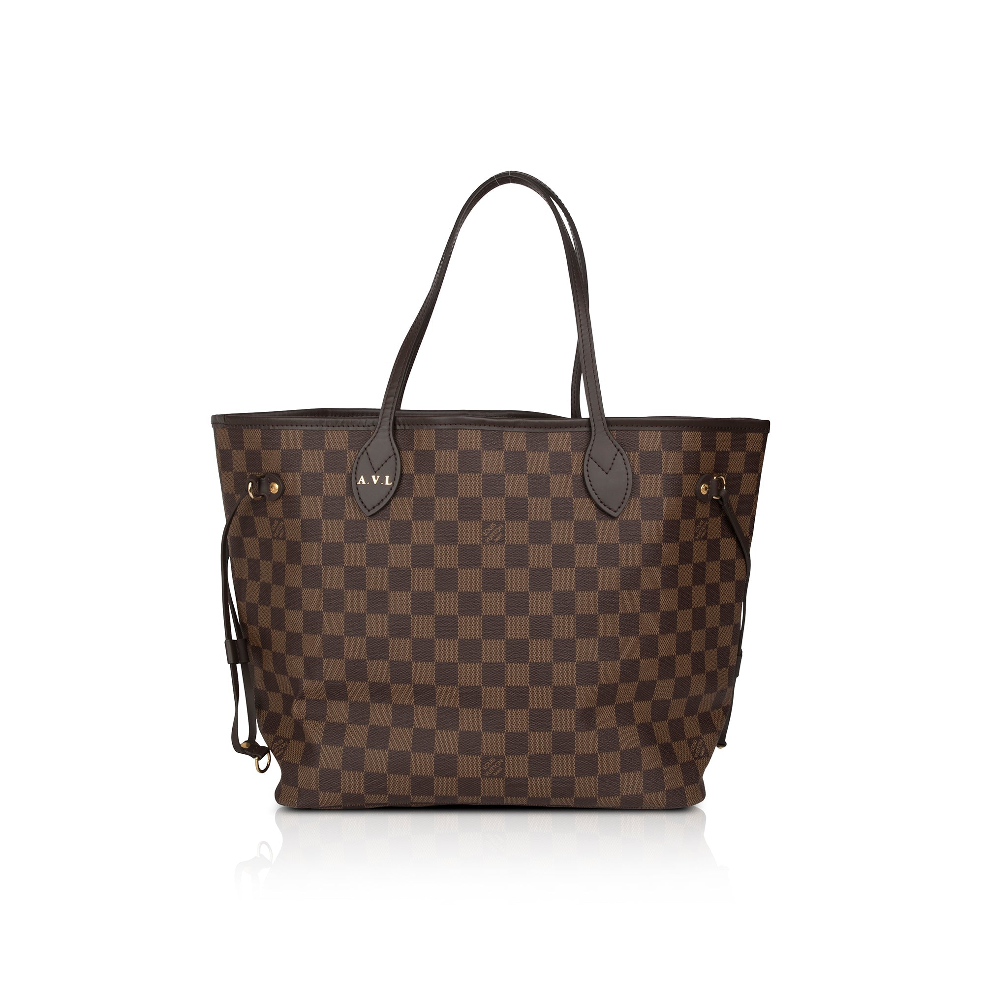 Louis Vuitton Damier Ebene Neverfull MM w/ Pouch & Box