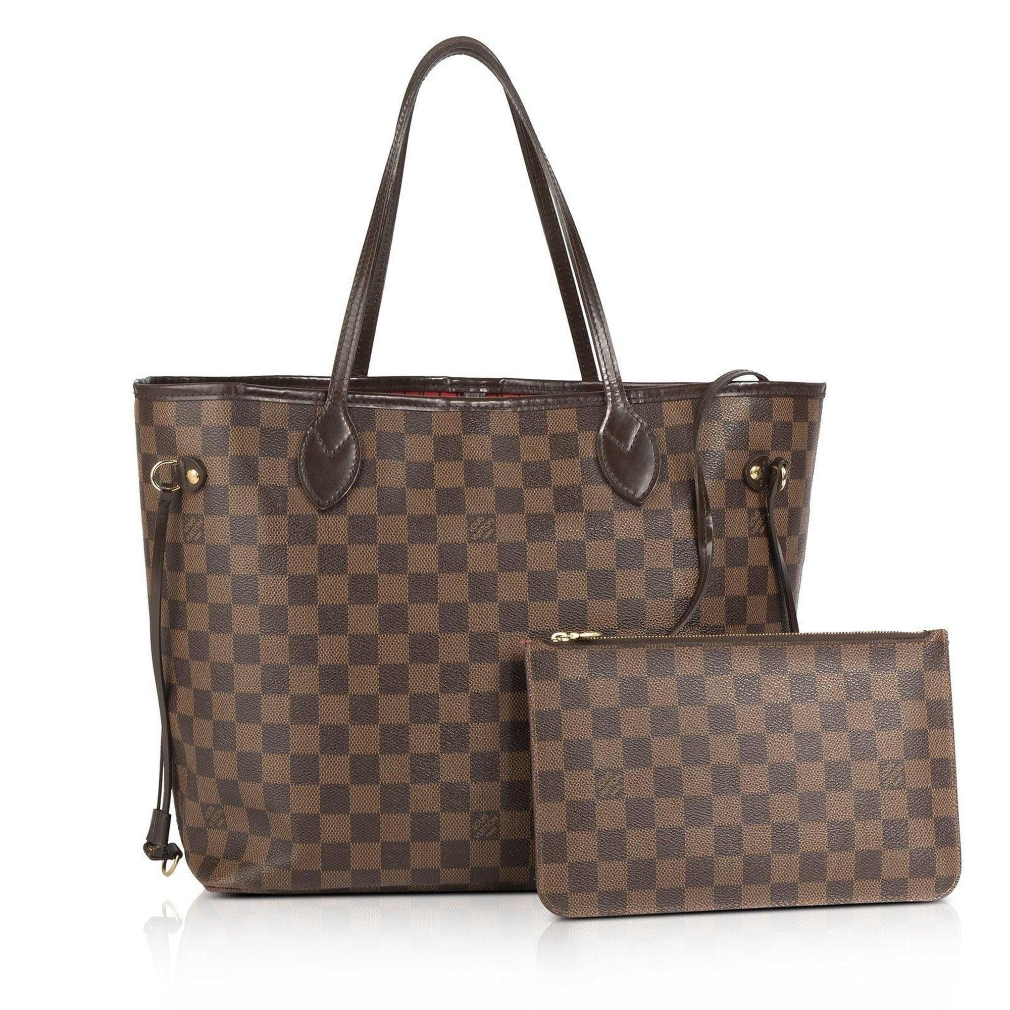 Louis Vuitton Damier Ebene Neverfull MM w/ Pouch