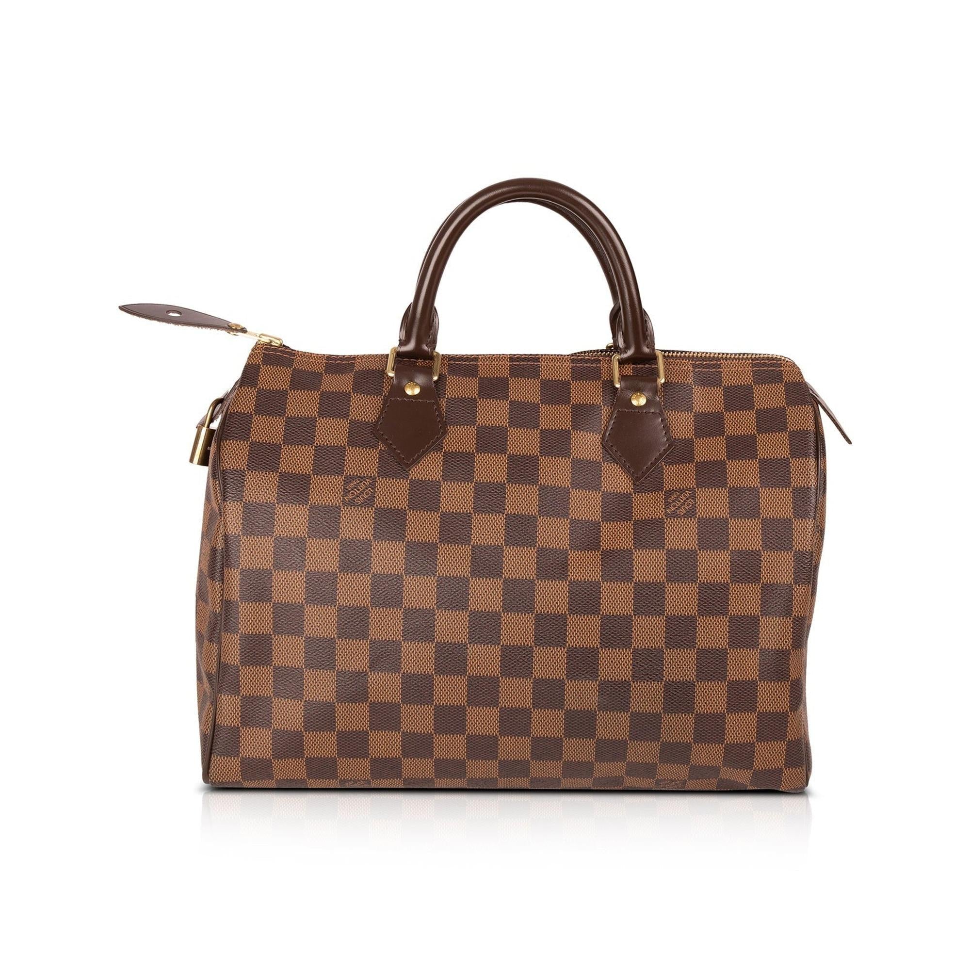 Louis Vuitton Damier Ebene Speedy 30 w/ Receipt & Lock and Keys