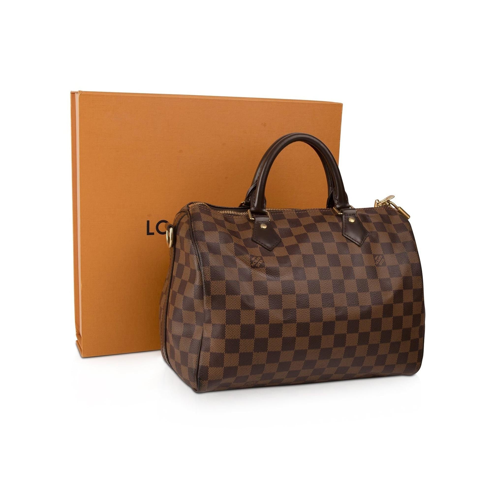 Louis Vuitton Damier Ebene Speedy Bandouliere 30 w/ Box