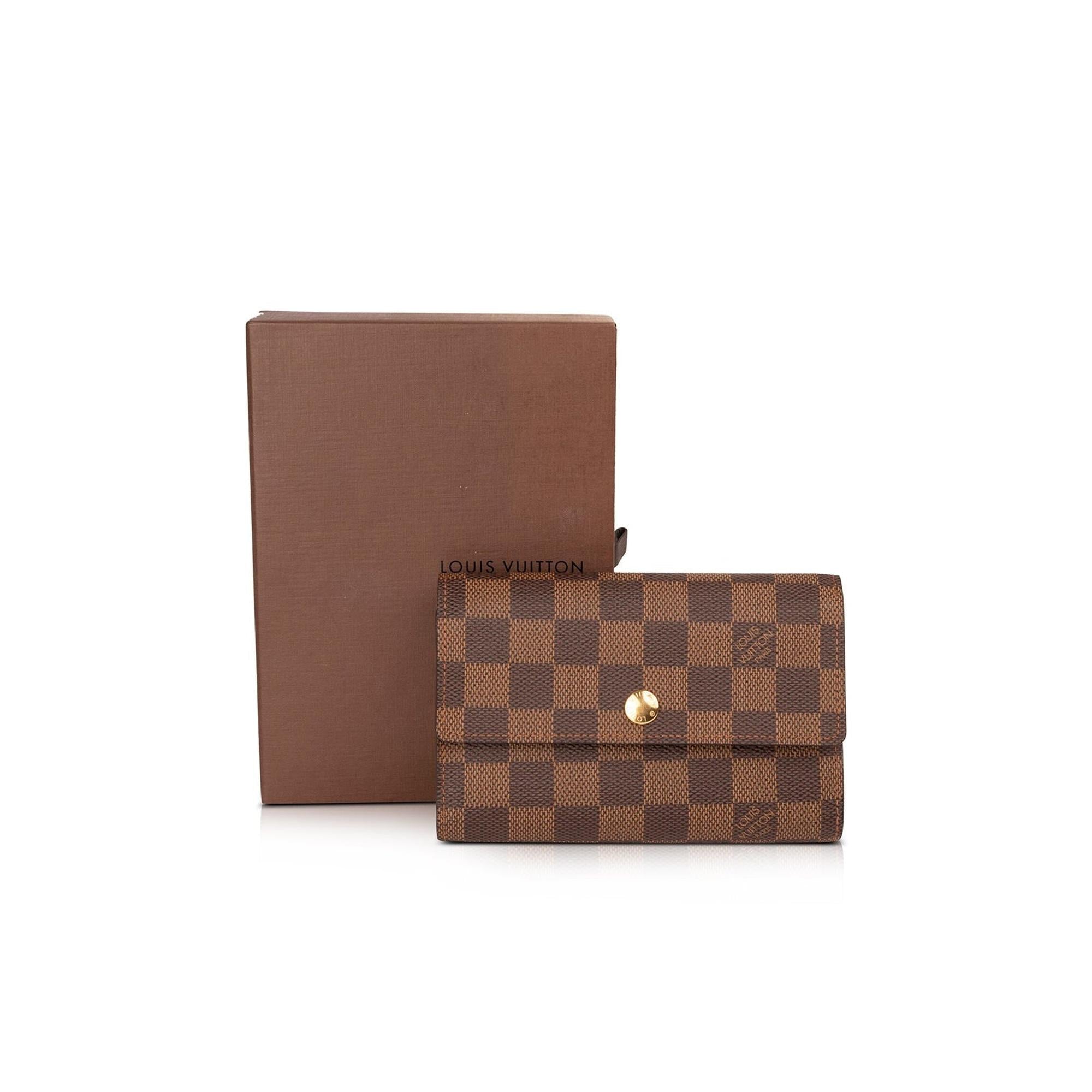 Louis Vuitton Damier Ebene Trifold Wallet w/ Box