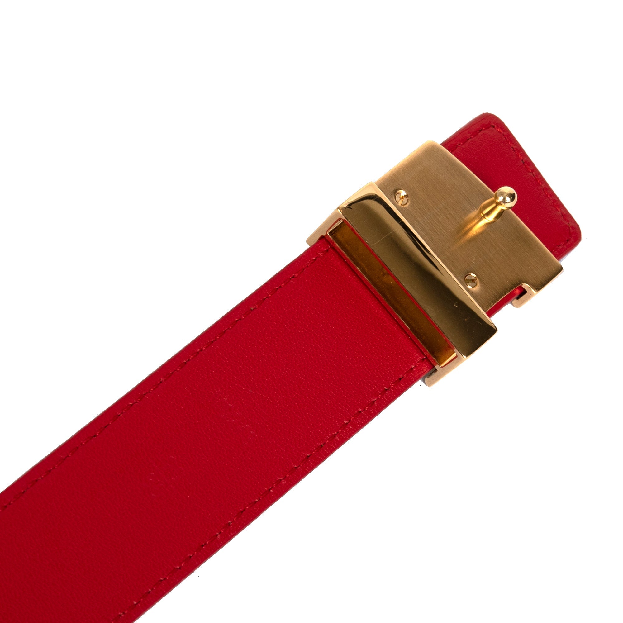 Louis Vuitton Denim Damier LV Initiales 30MM Reversible Belt w/ Box