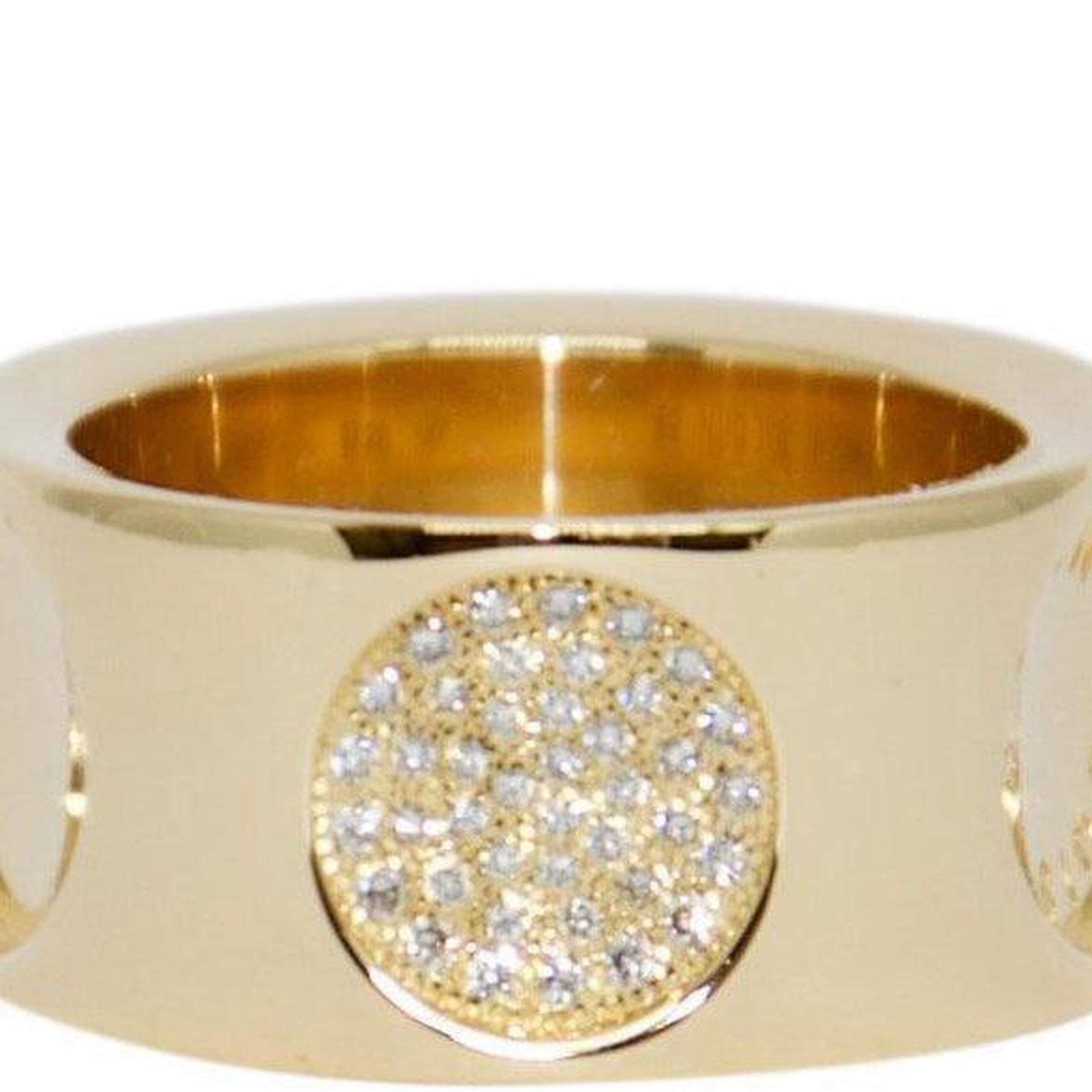 Louis Vuitton Gold Empreinte Ring with Diamonds