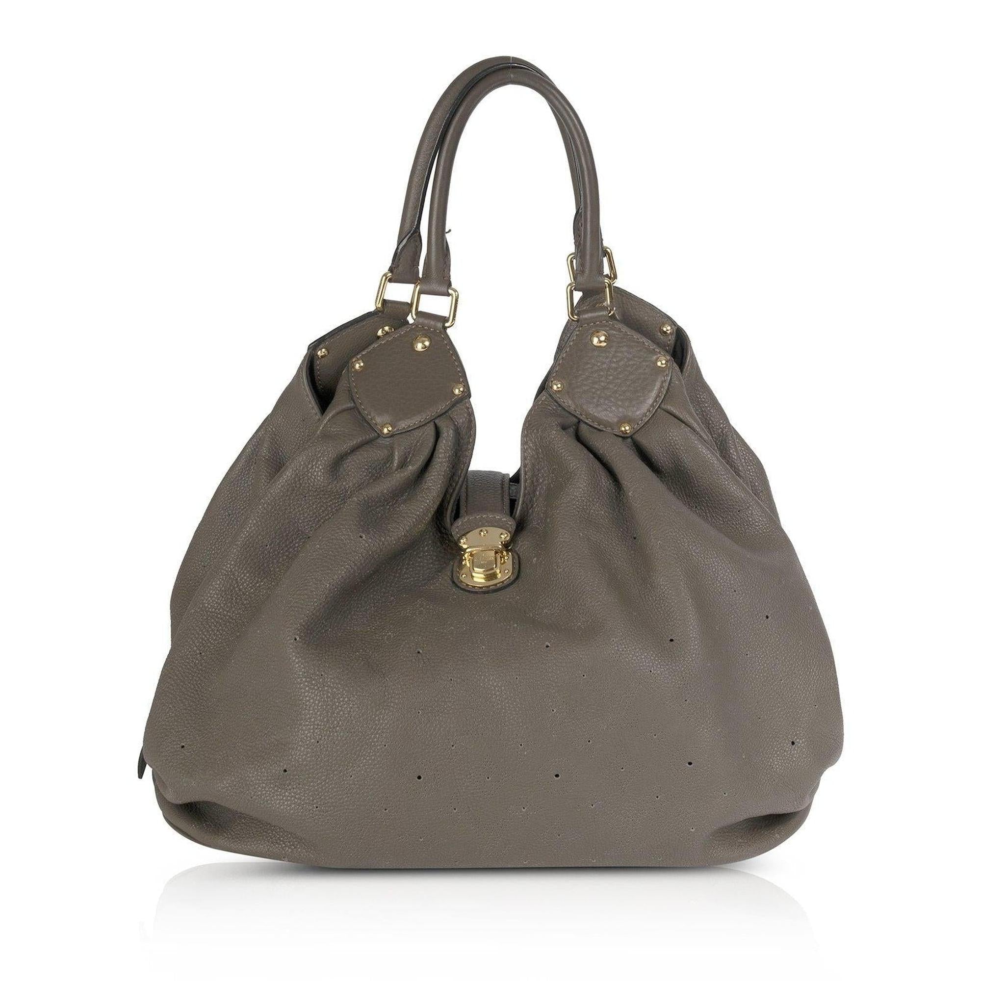 Louis Vuitton Grey Mahina XL Hobo
