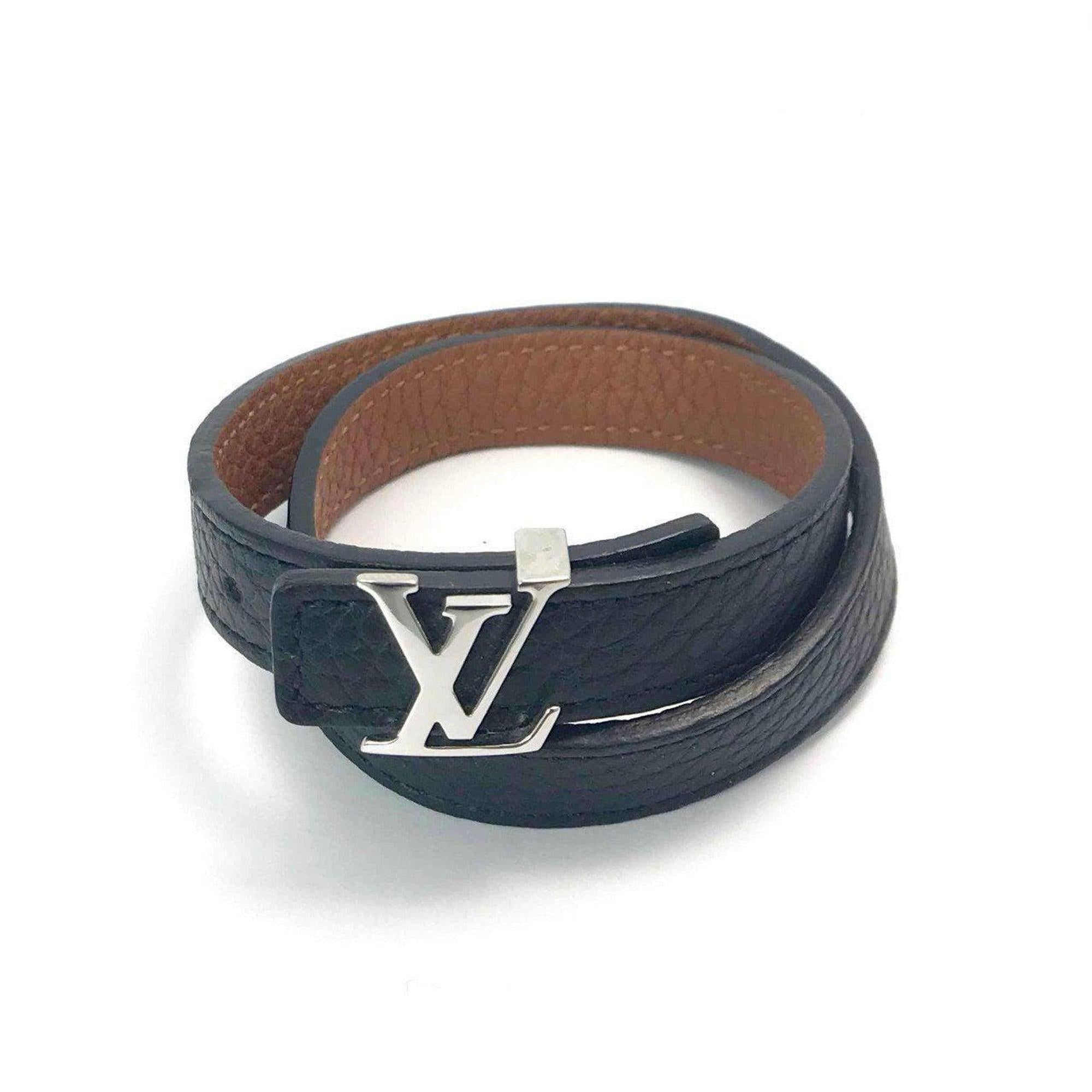 Louis Vuitton Leather Strap Double Wrap Bracelet