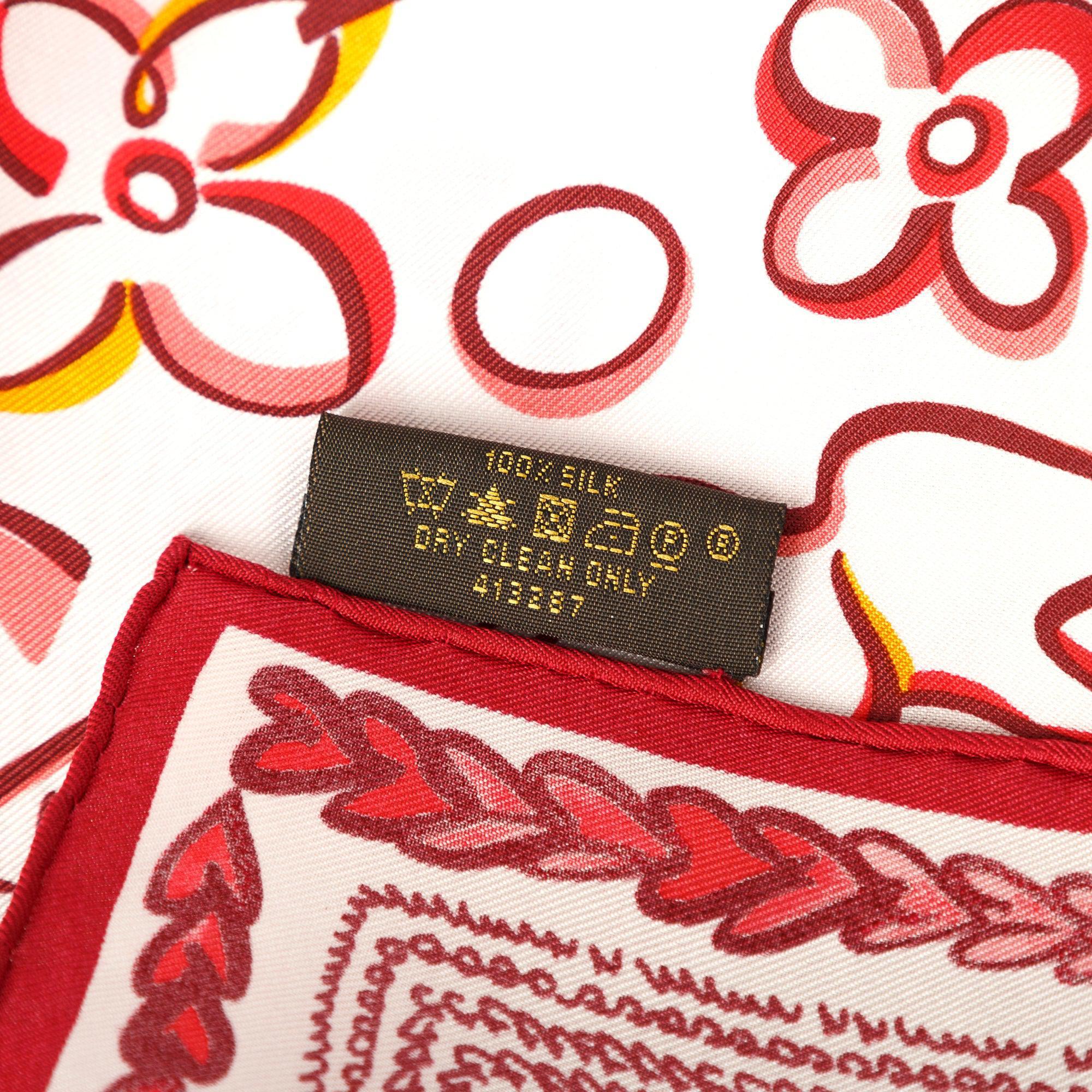 Louis Vuitton Love Silk Scarf w/ Box